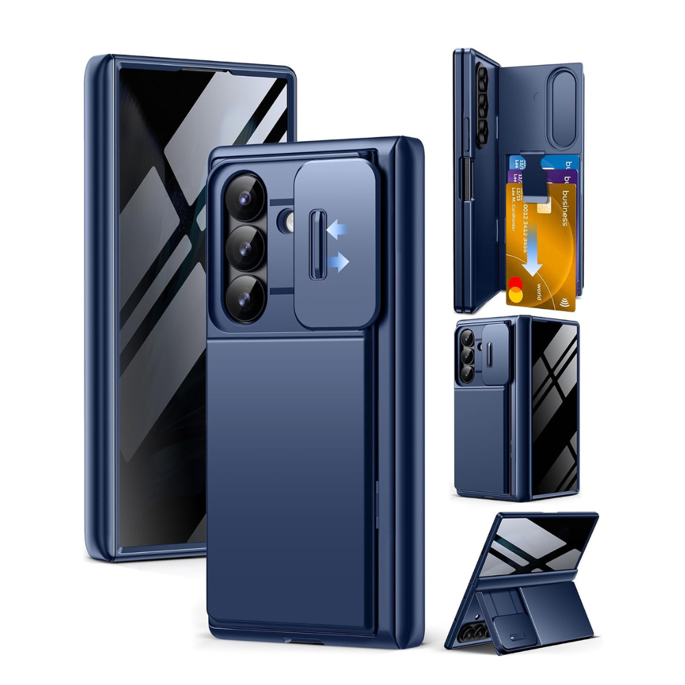 TONGATE Wallet for Z Fold 8 Ultra Case with Privacy Film & Stand