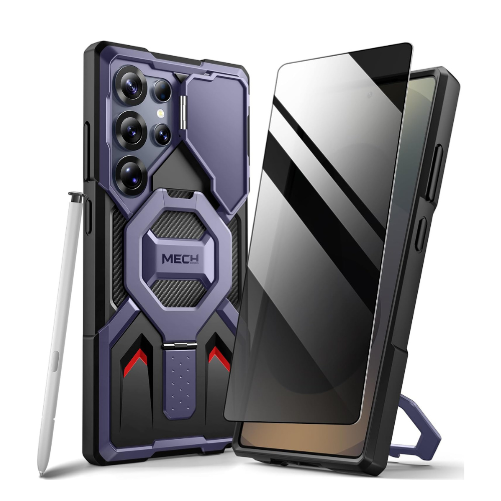 Galaxy S25 Ultra Magnetic Stand Case with Privacy Screen Protector