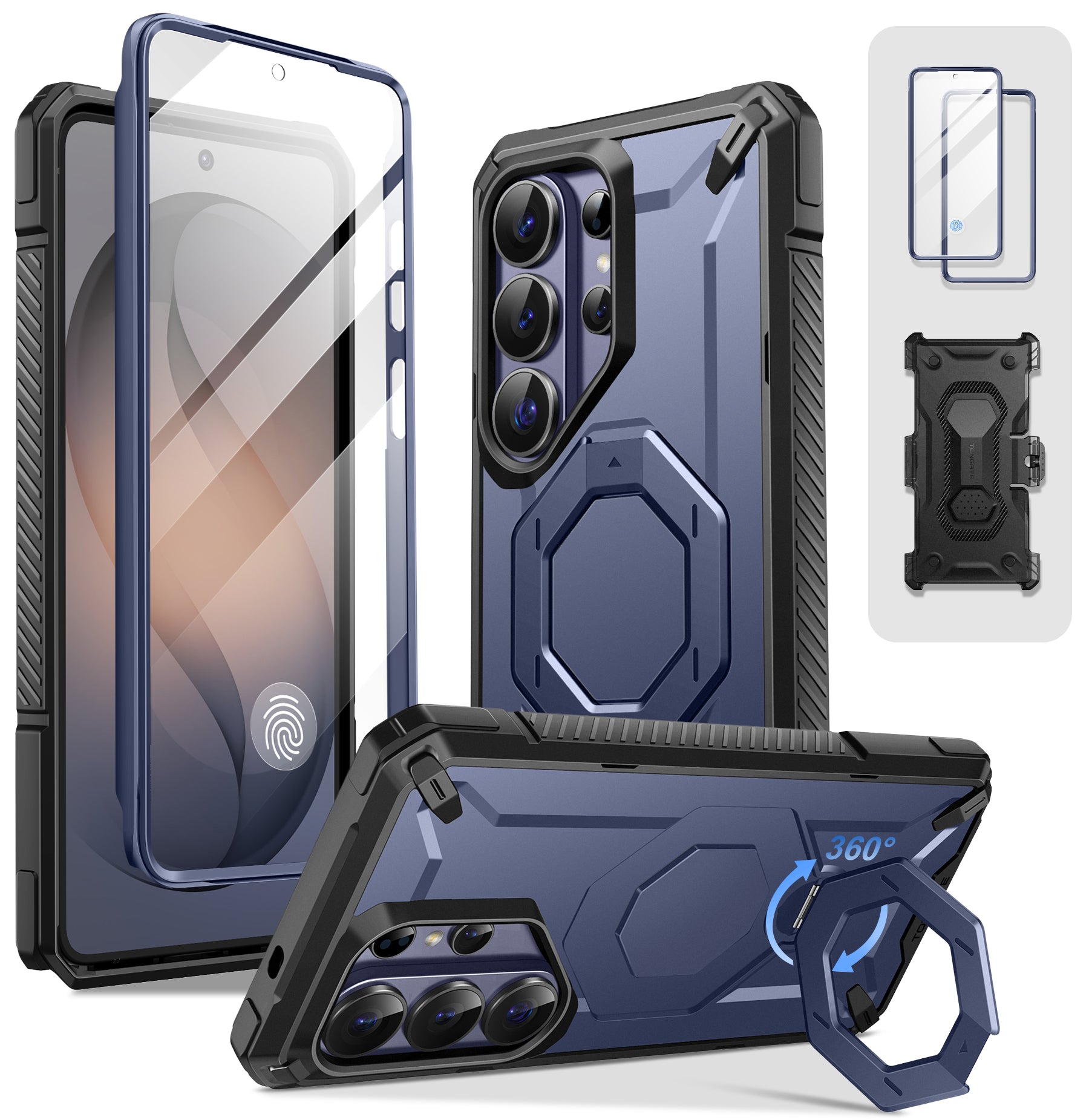 Samsung S26 Ultra Case with 360° Spin Magnetic Stand