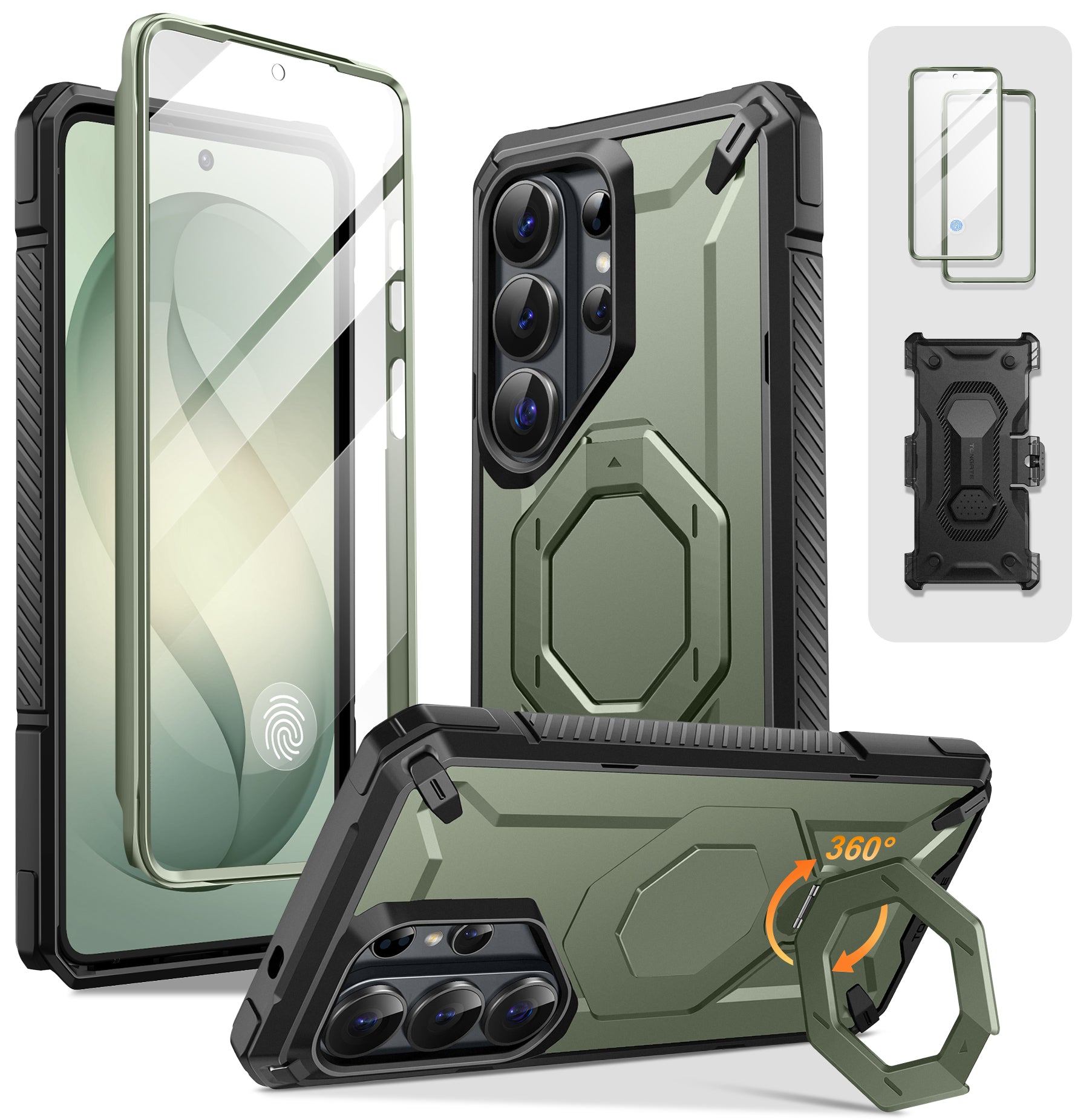 Samsung S26 Ultra Case with 360° Spin Magnetic Stand