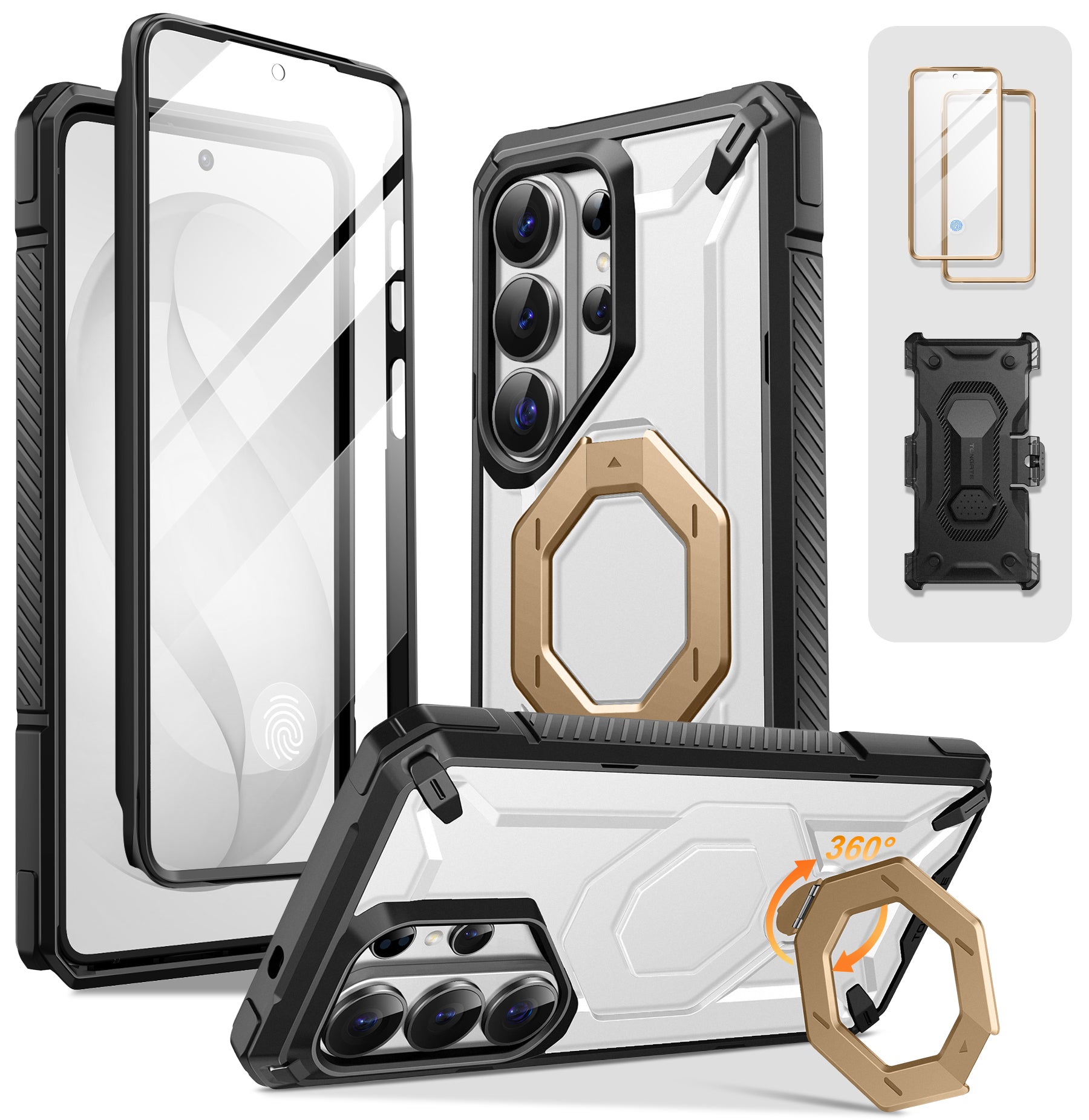 Samsung S26 Ultra Case with 360° Spin Magnetic Stand
