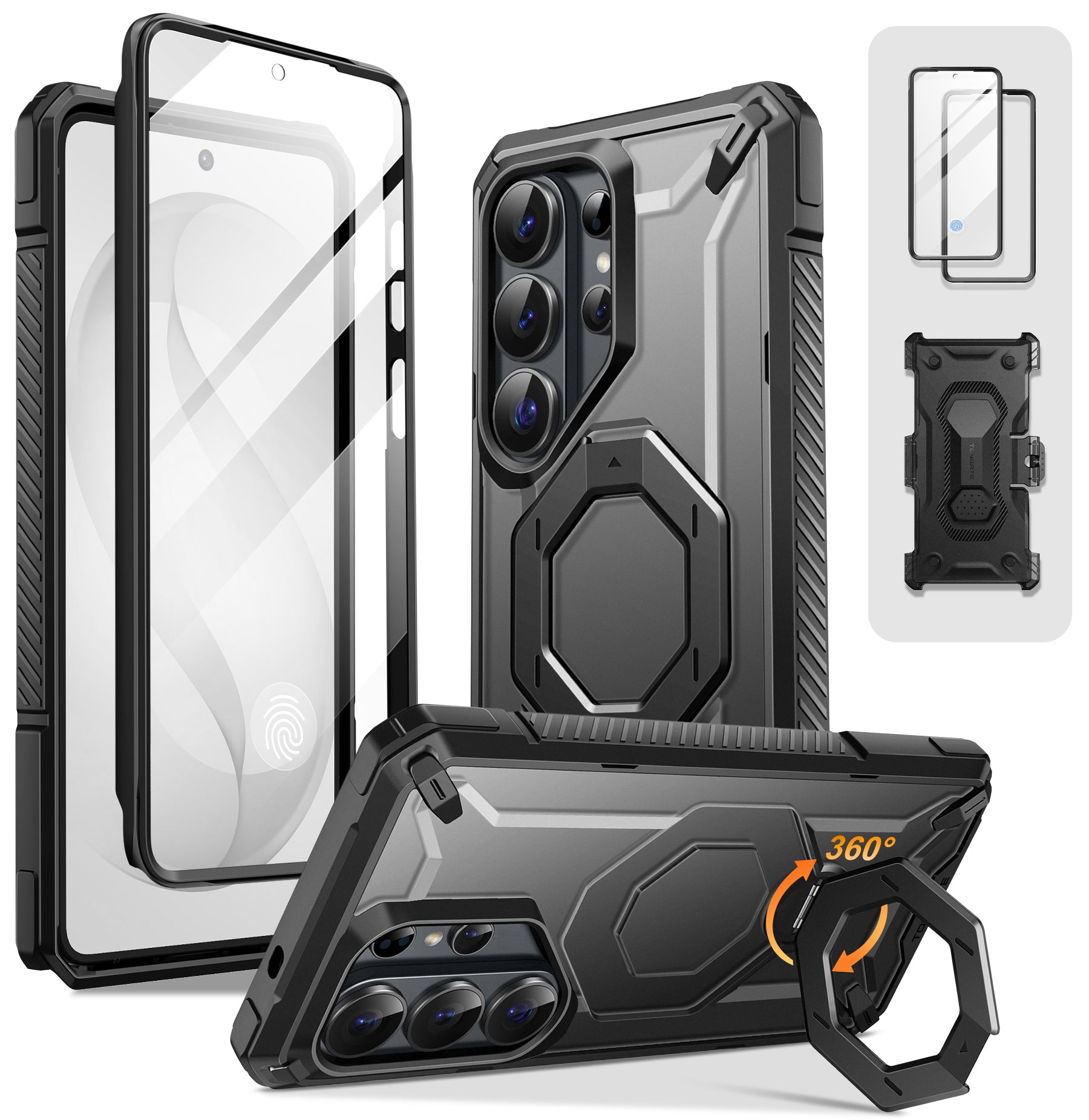Samsung S26 Ultra Case with 360° Spin Magnetic Stand