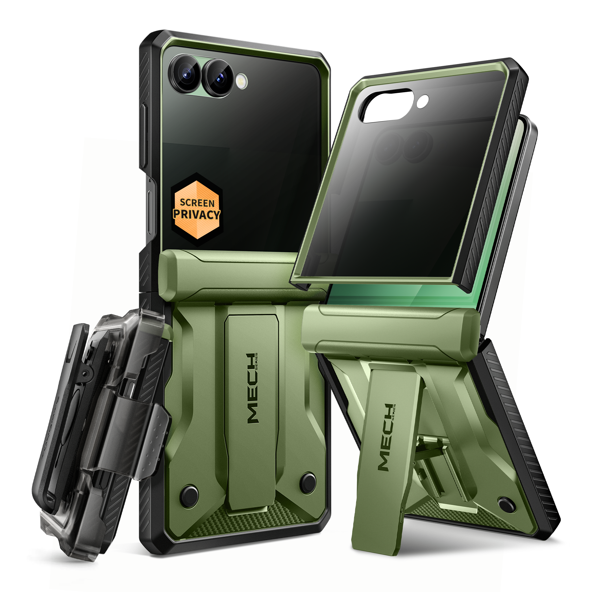TONGATE Z Flip 7 Case with Stand and Belt-Clip