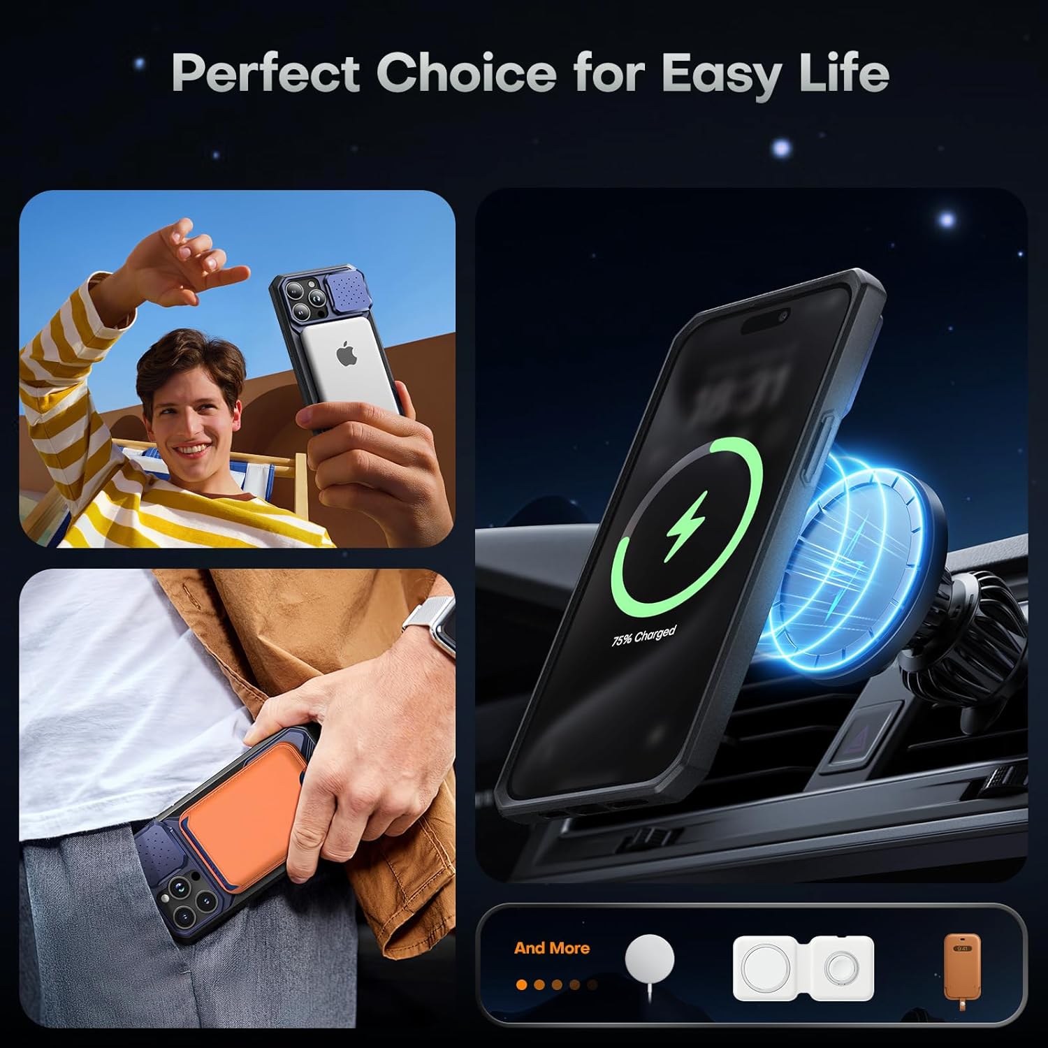 TONGATE Magnetic for iPhone 15 Pro Max Case