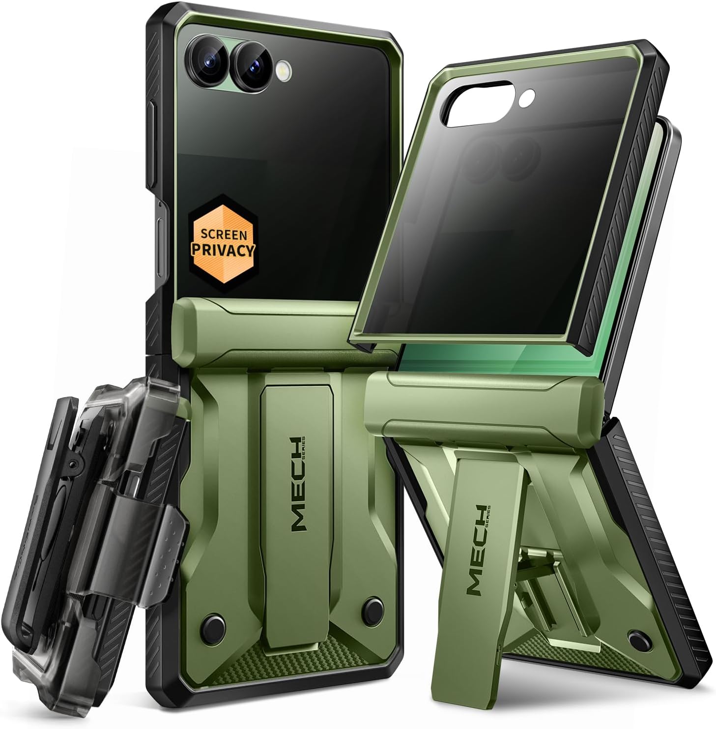 Z Flip 7 Case with Stand and Belt-Clip