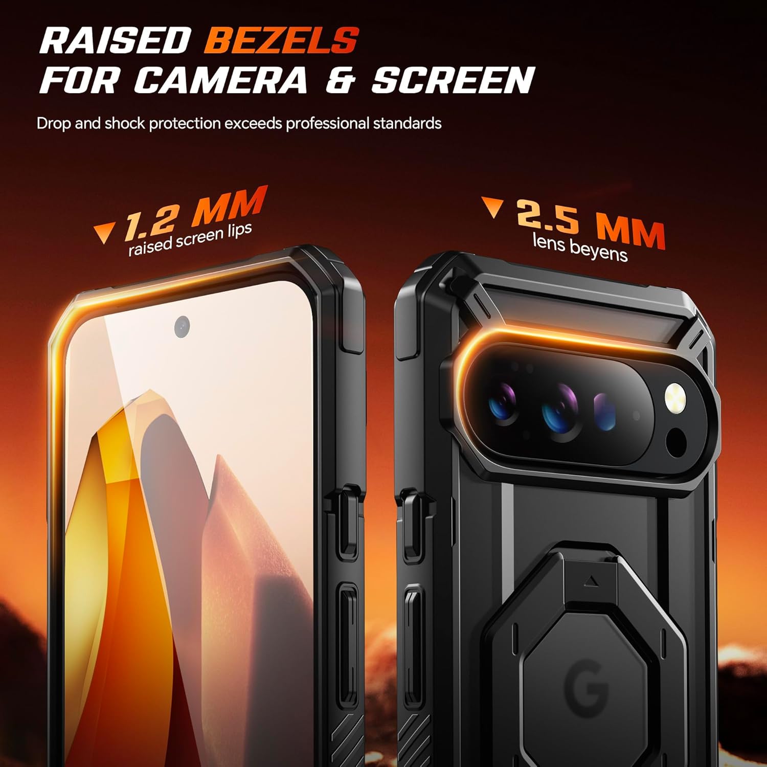 Pixel 10/10 Pro Case with 360° Spin Magnetic Stand