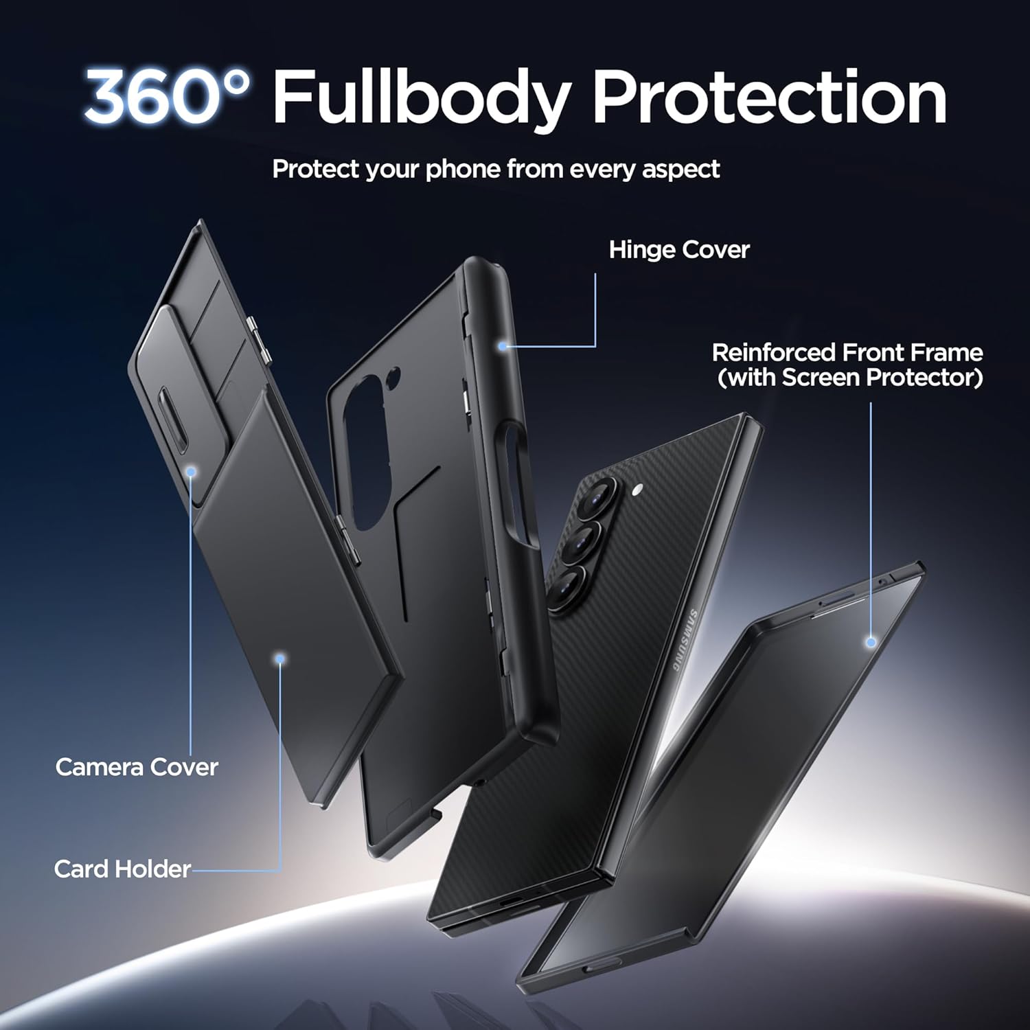 TONGATE Z Fold 7 Case With Wallet