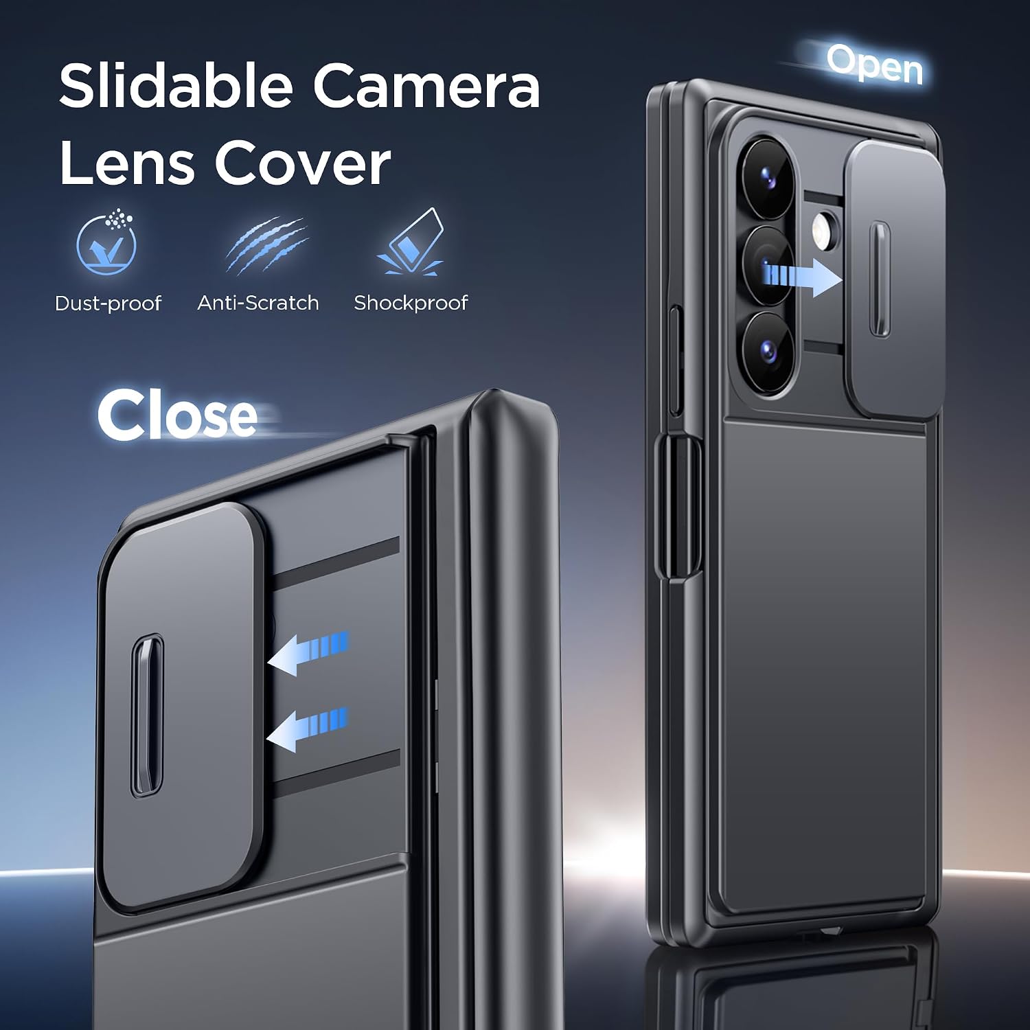 TONGATE Wallet for Z Fold 8 Ultra Case with Privacy Film & Stand