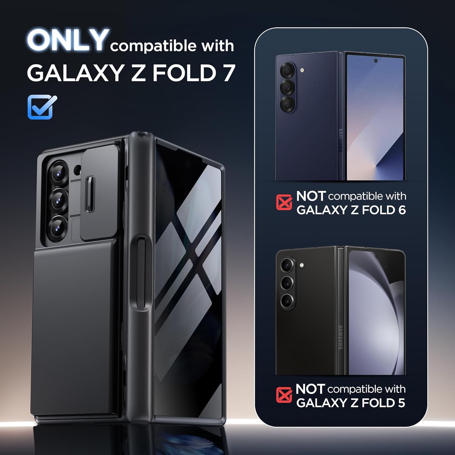 TONGATE Z Fold 7 Case With Wallet