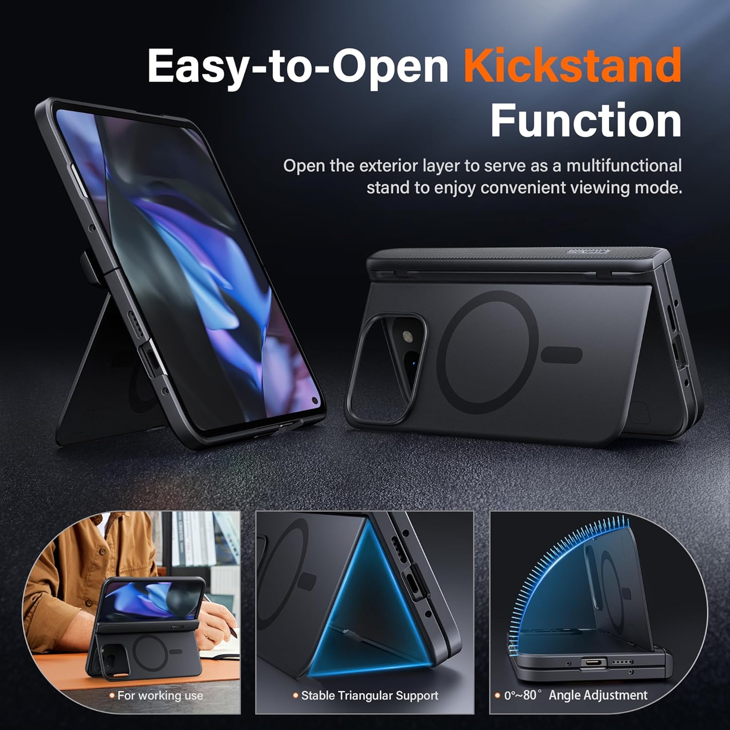 TONGATE Magnetic Pixel 9 Pro Fold Case