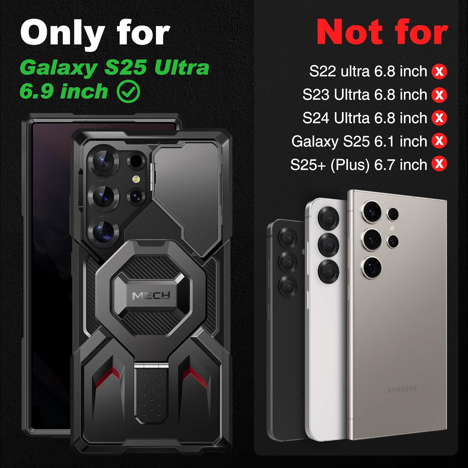 Samsung S25 Ultra Magnetic Case with Belt Clip