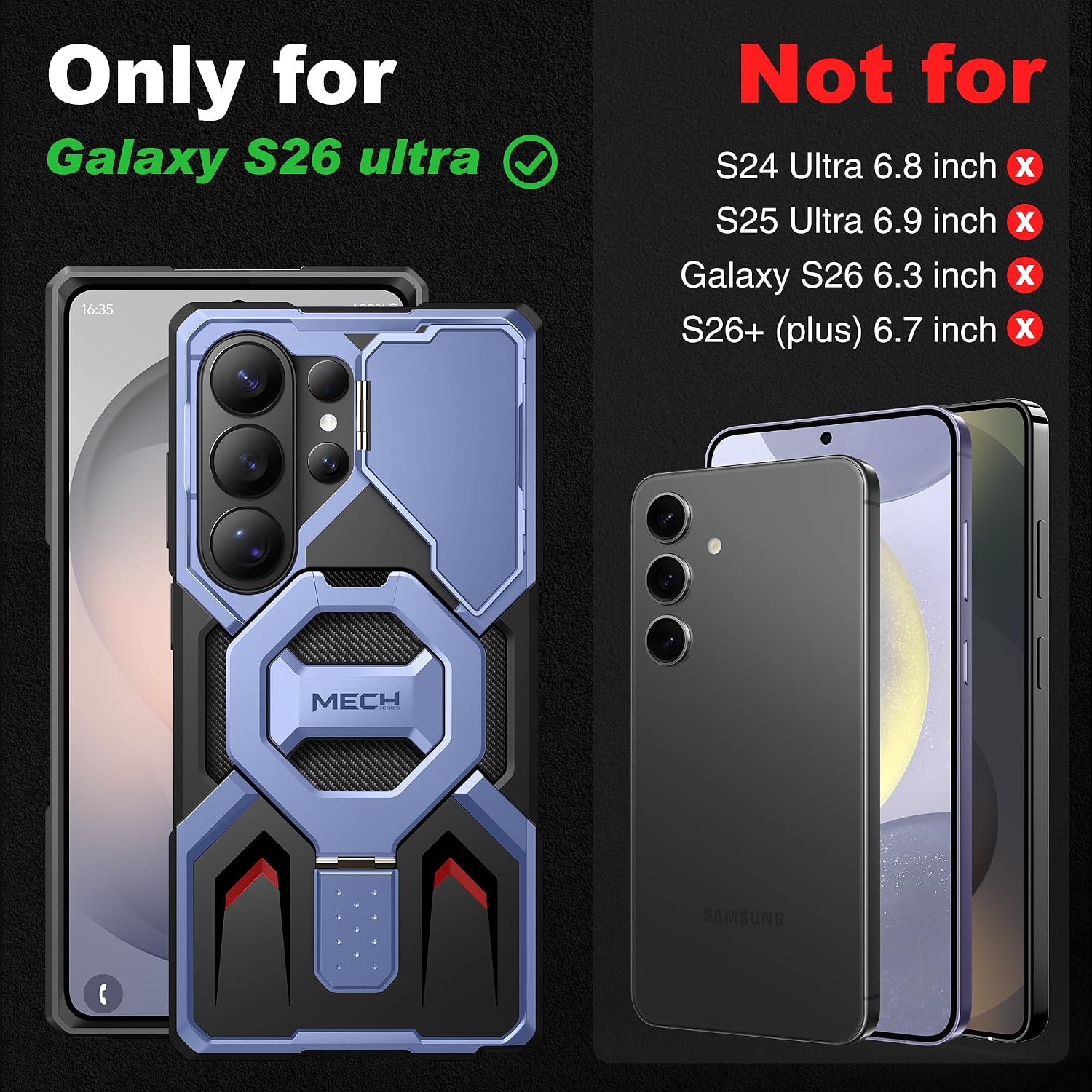 Galaxy S26 Ultra Magnetic Stand Case with Screen Protector