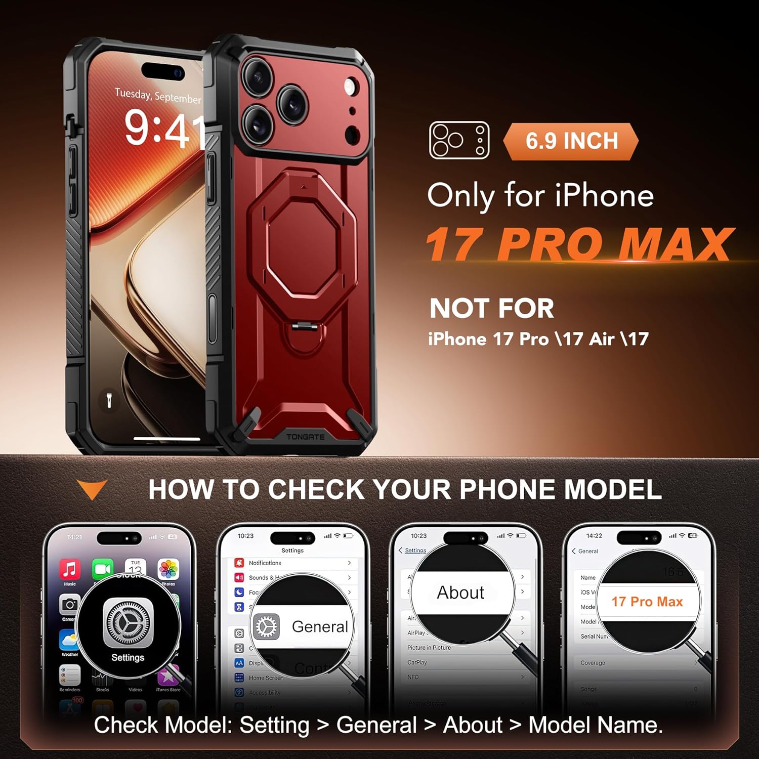 TONGATE iPhone 17 Pro Max Case