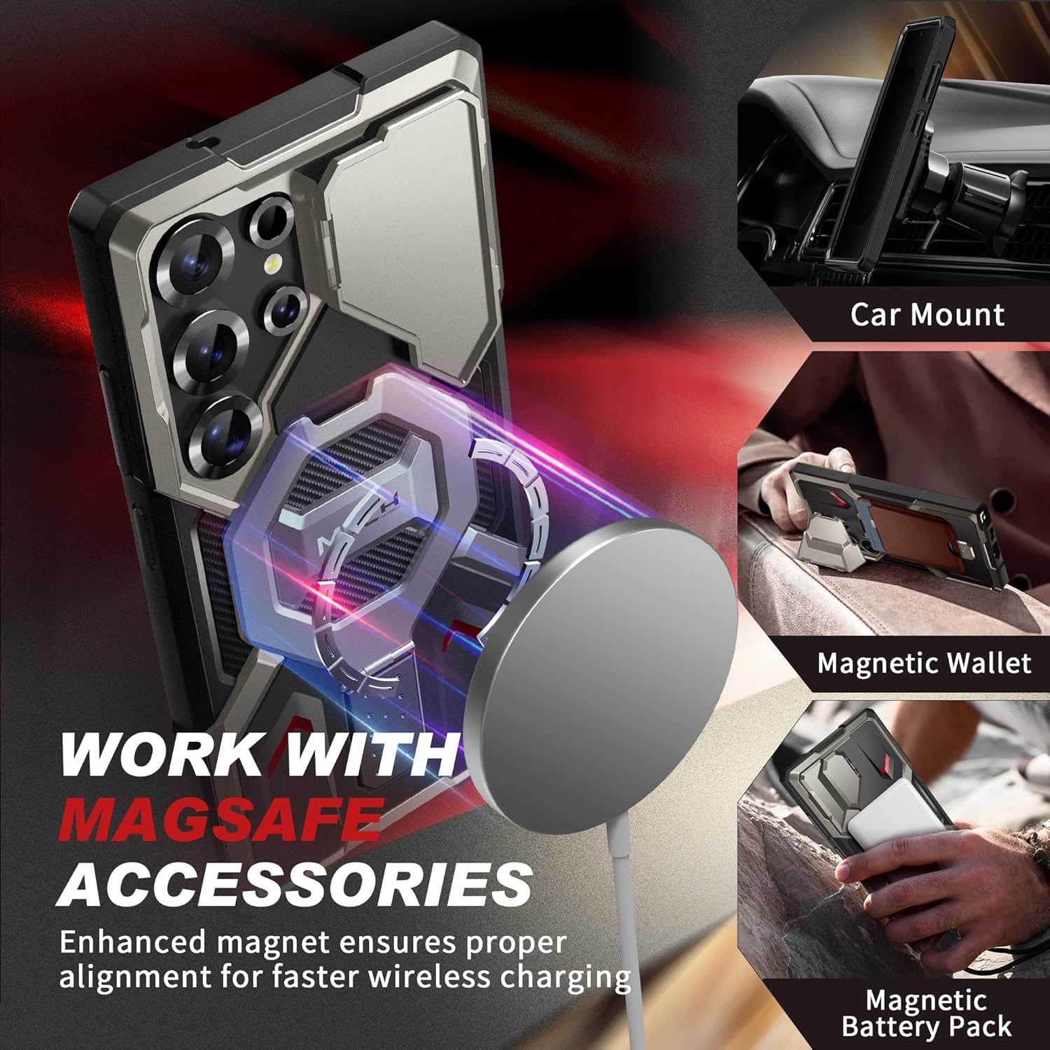 TONGATE Magnetic Case for Galaxy S25 Ultra