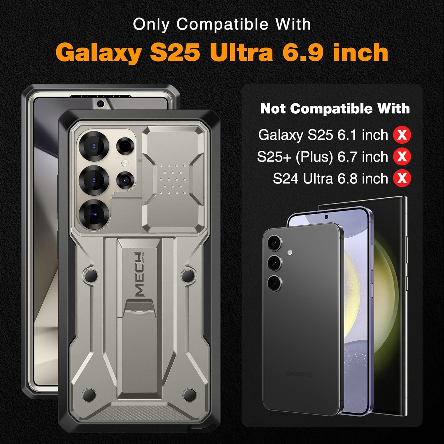 TONGATE for Samsung Galaxy S25 Ultra Case TiGray
