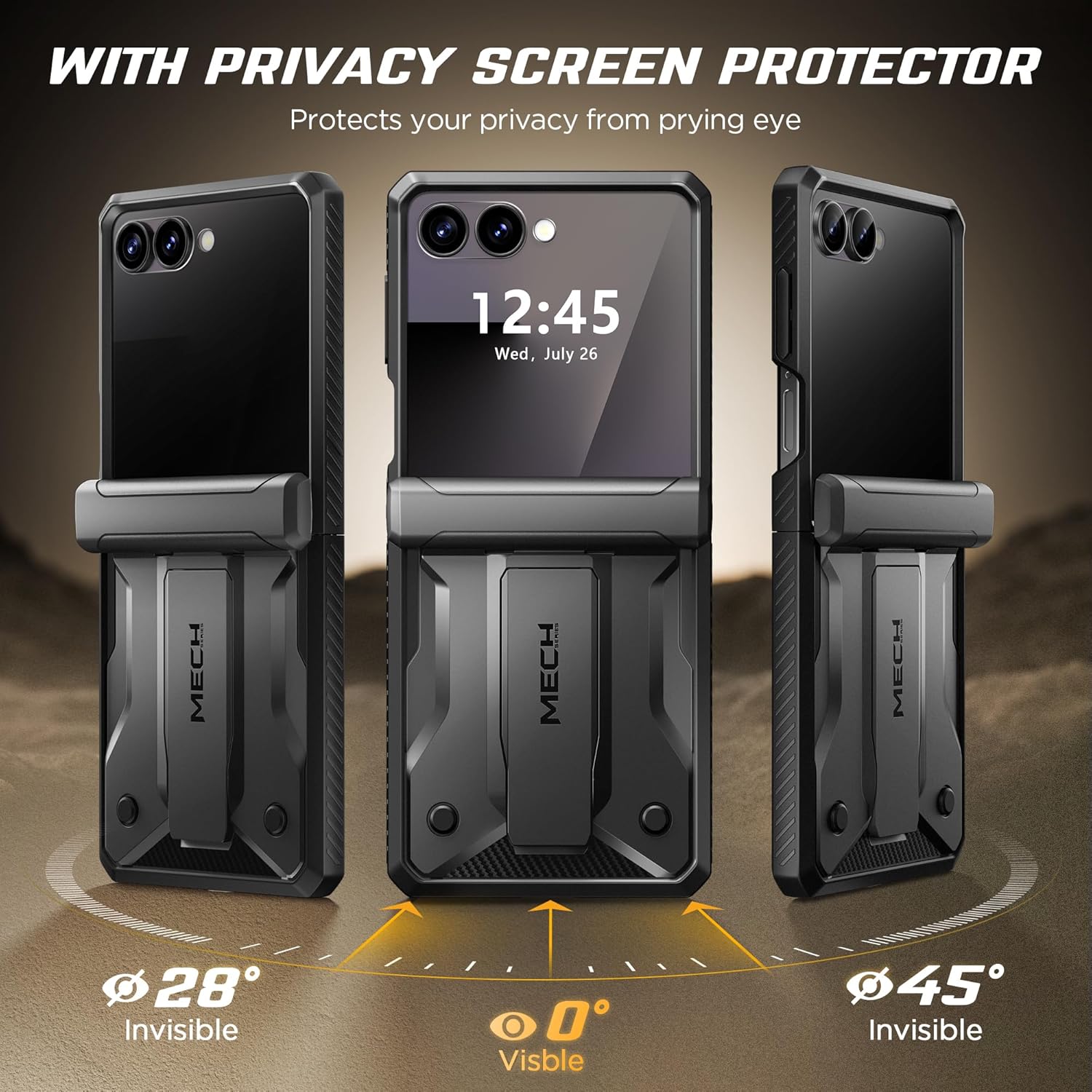 Z Flip 7 Case with Stand and Belt-Clip