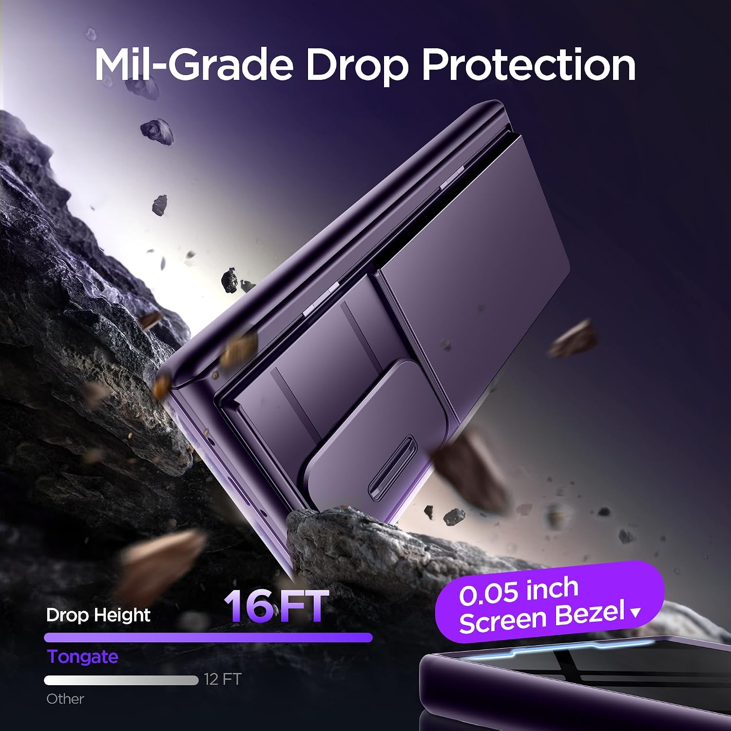Galaxy Z Fold 8 Ultra Wallet Case with Privacy Film & Stand