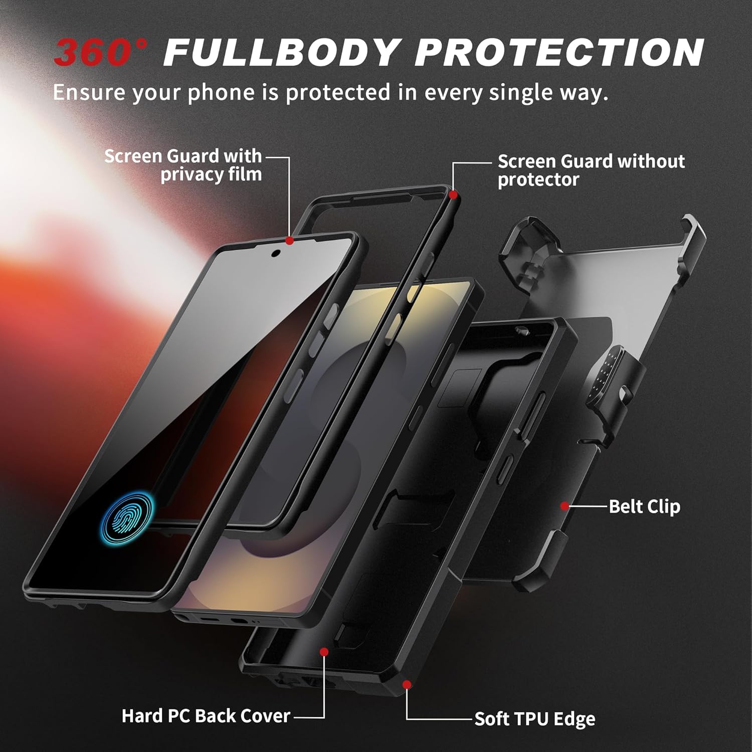 Samsung S25 Ultra Magnetic Case with Belt Clip