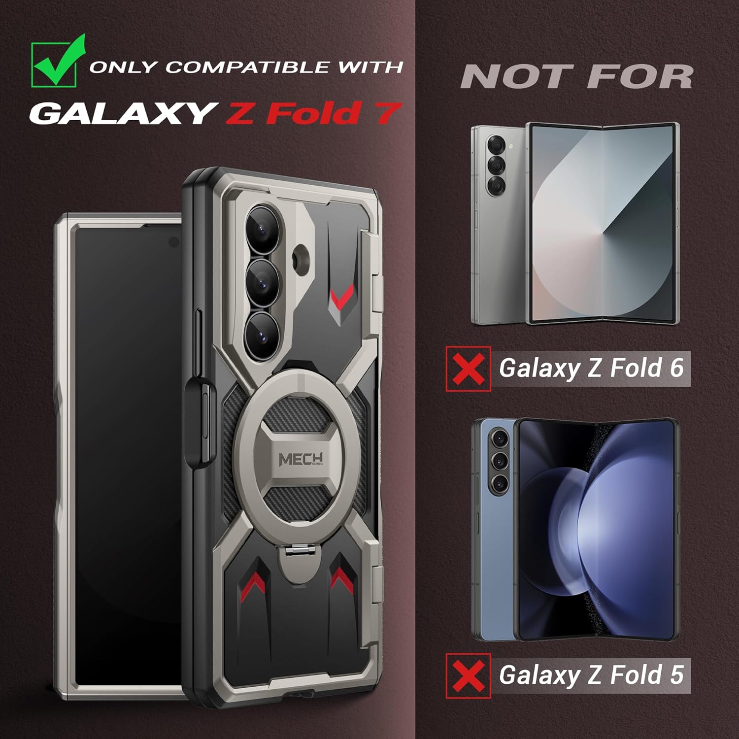 Spin Magnetic Stand for Z Fold 7 Case