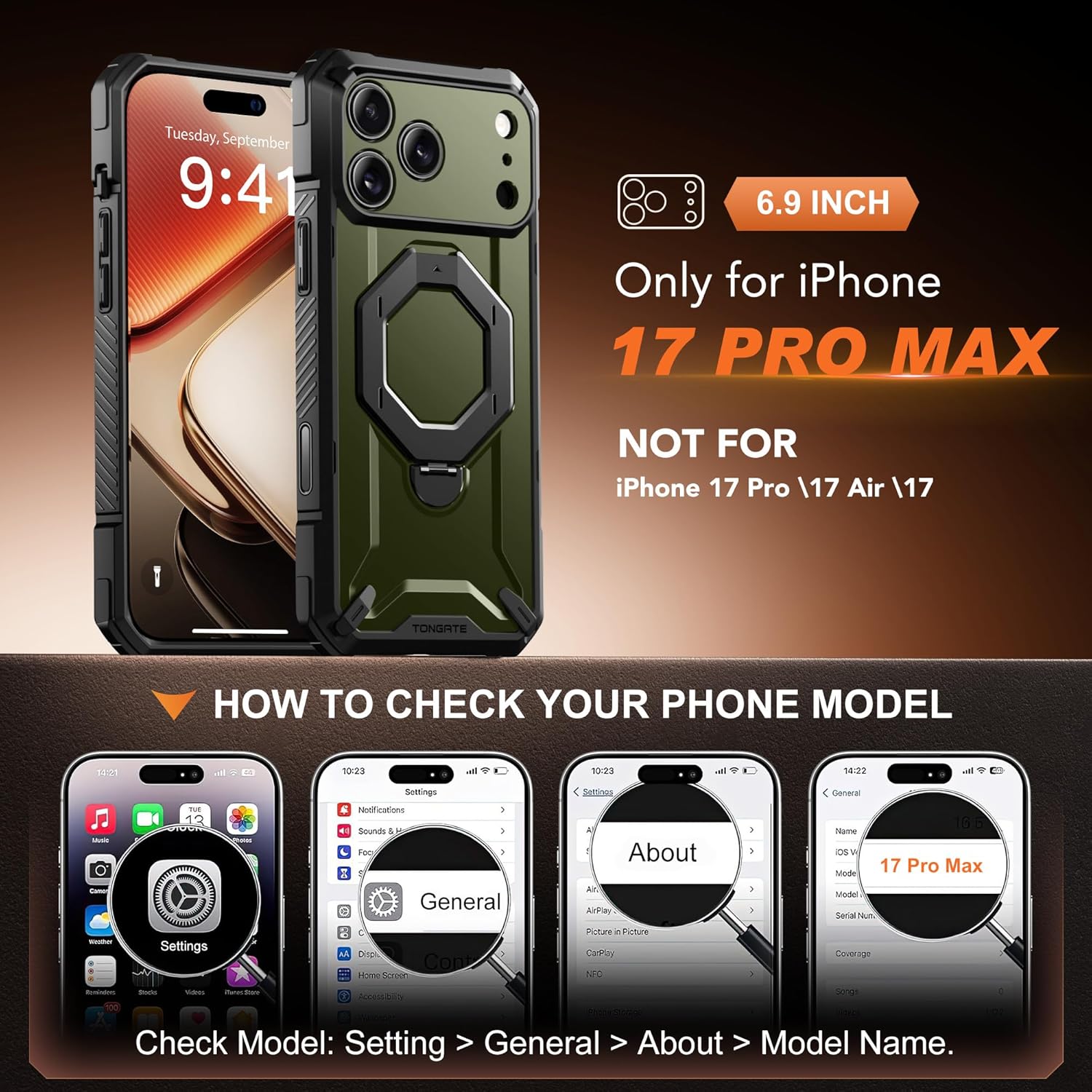 TONGATE iPhone 17 Pro Max Case