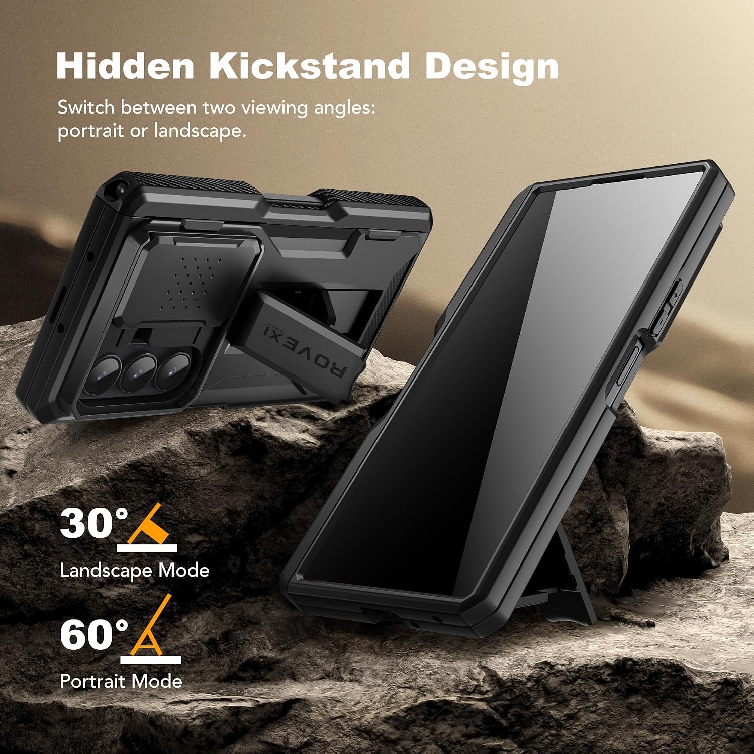 Galaxy Z Fold 8 Slide Camera Cover Case with Belt Clip, Stylus & Pen