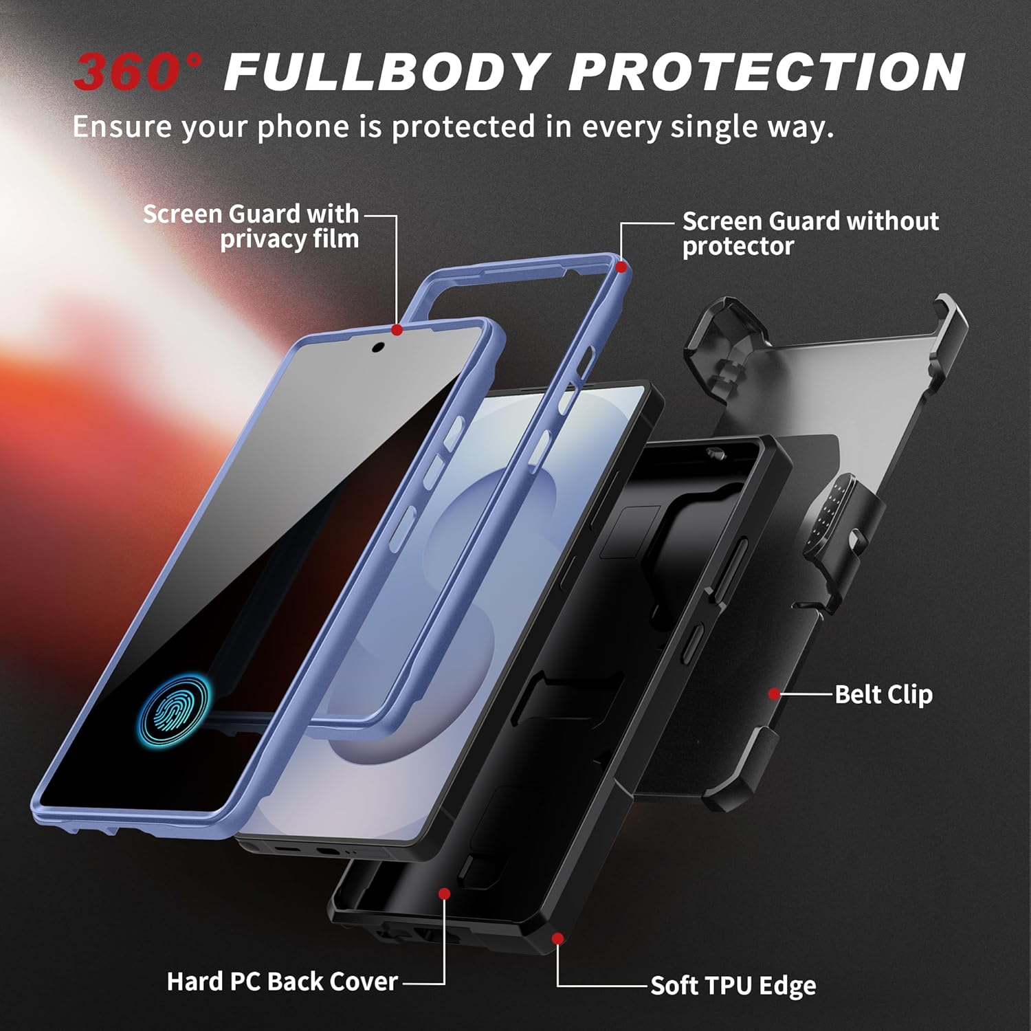Samsung S25 Ultra Magnetic Case with Belt Clip