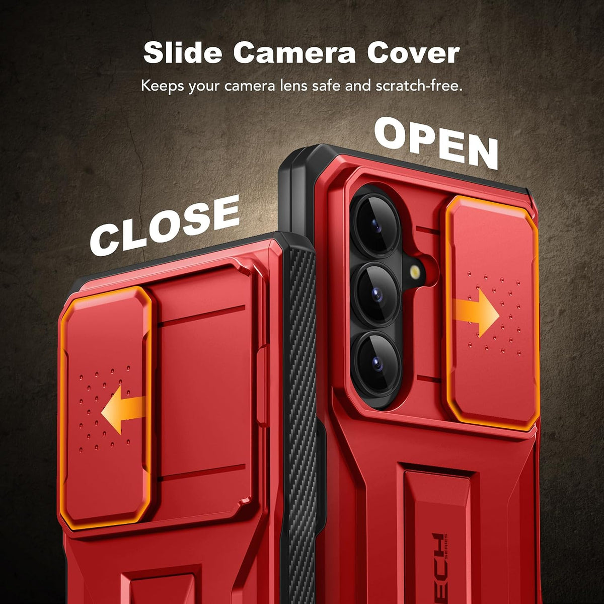 Galaxy Z Fold 7 Slide Camera Case with Stand, Belt Clip & Privacy Screen Protector