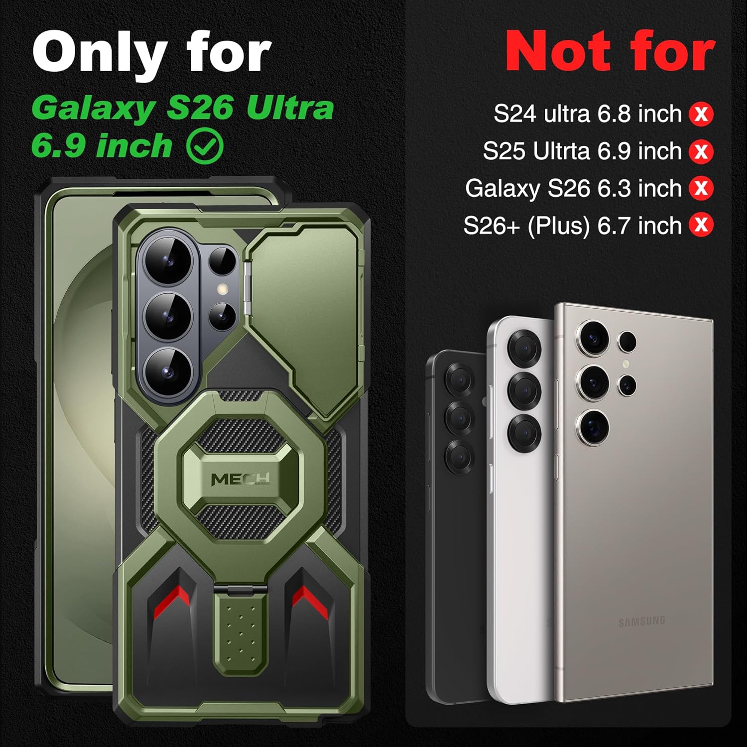 Samsung S26 Ultra Case with Magnetic Stand