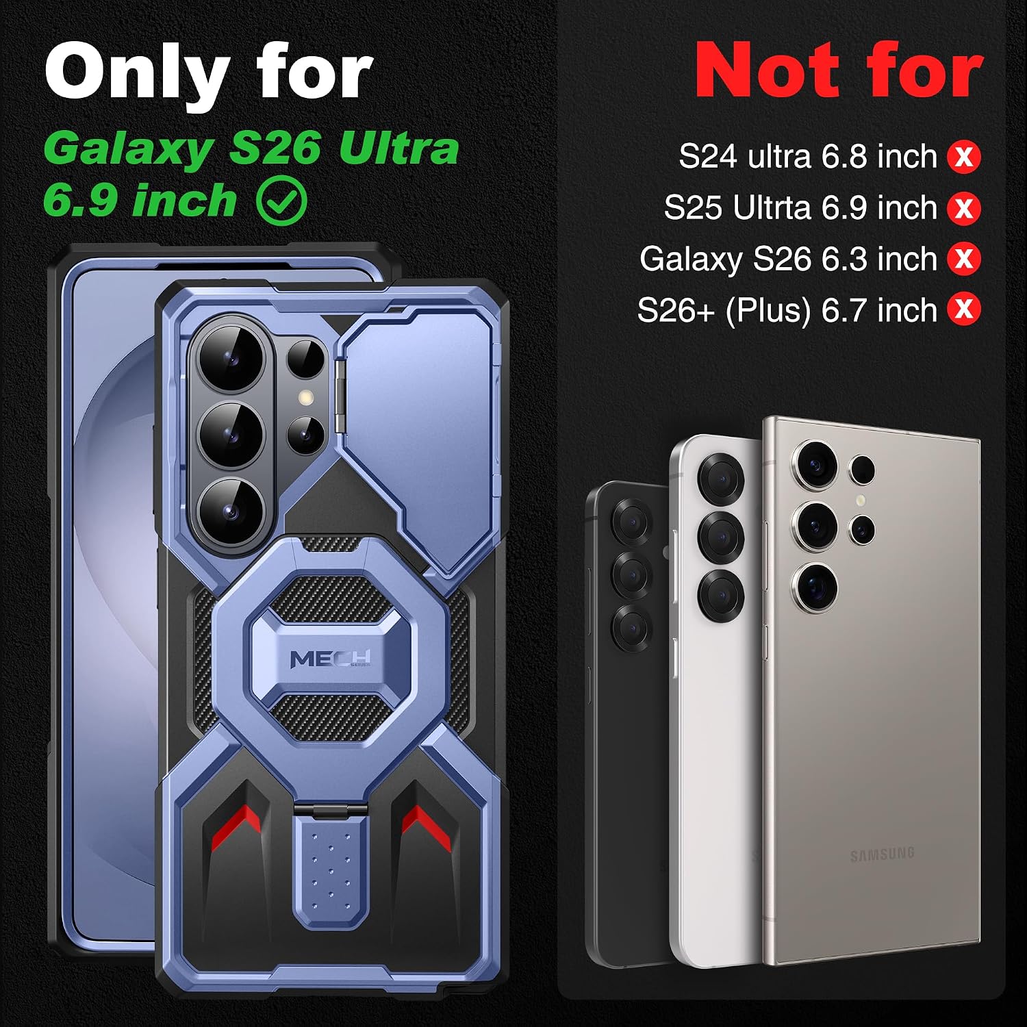 TONGATE Magnetic Stand for Samsung Galaxy S26 Ultra Case