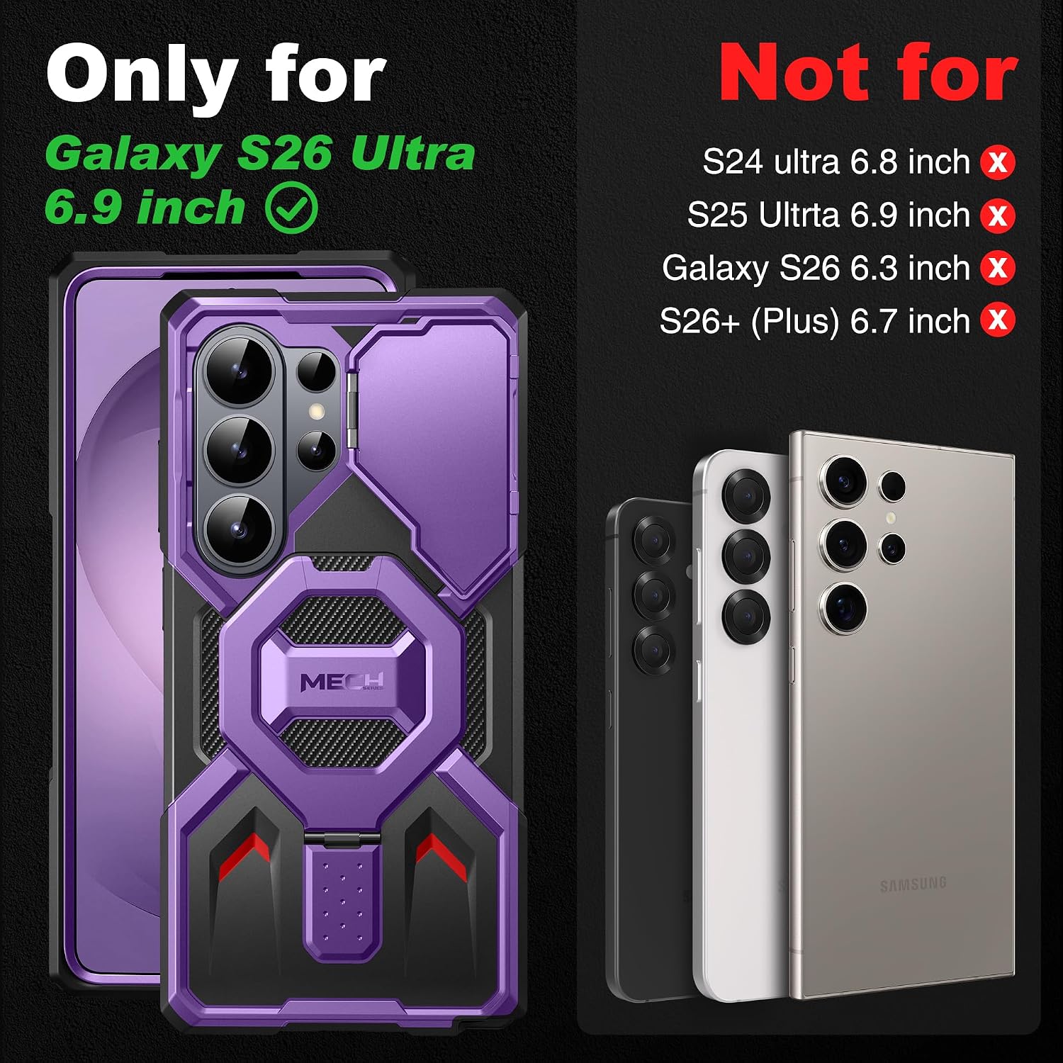TONGATE Magnetic Stand for Samsung Galaxy S26 Ultra Case