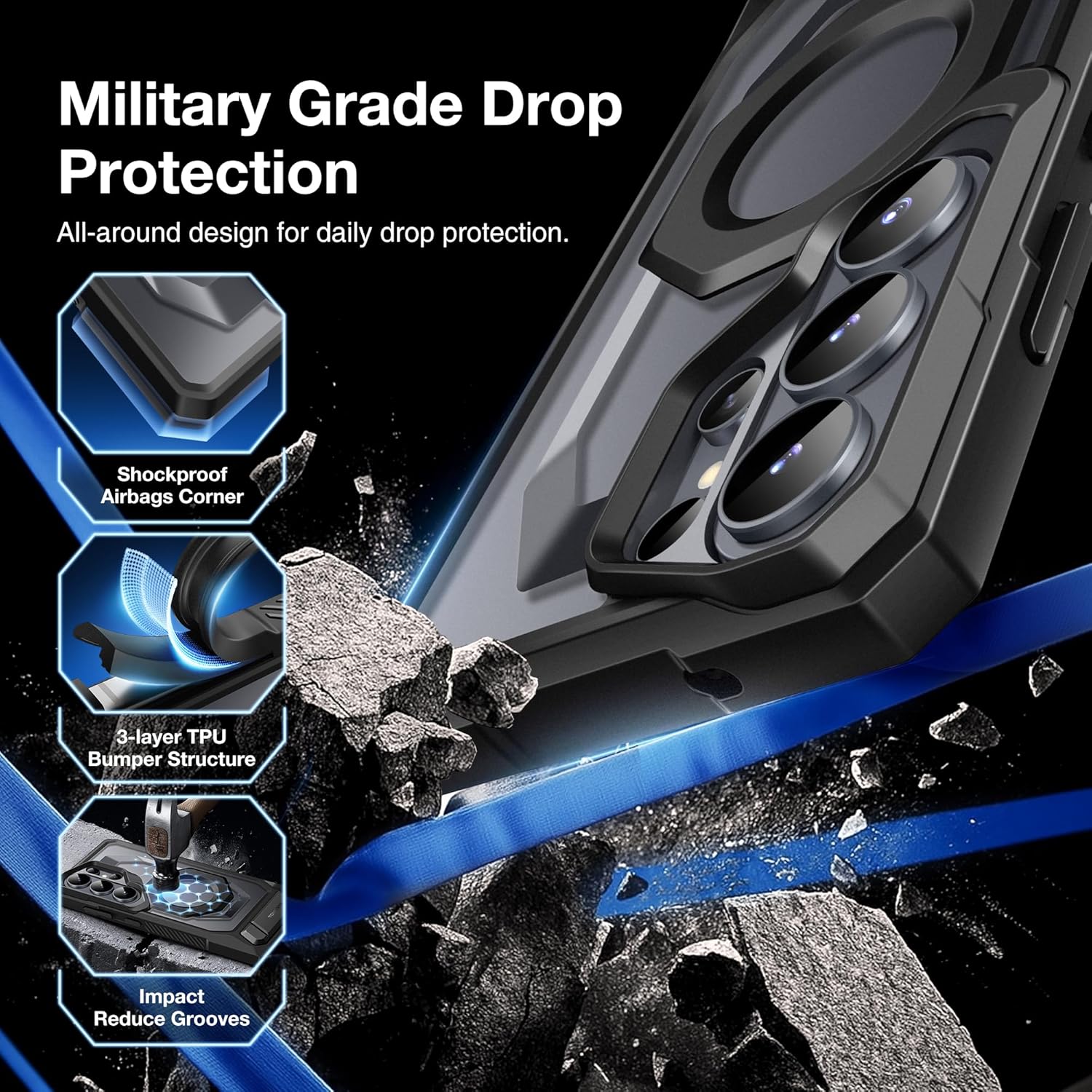 Samsung Galaxy S26 Ultra Case with Aluminum Alloy Kickstand