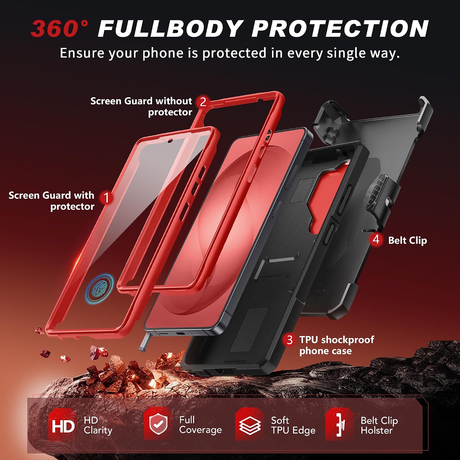 Galaxy S26 Ultra Magnetic Stand Case with Belt Clip