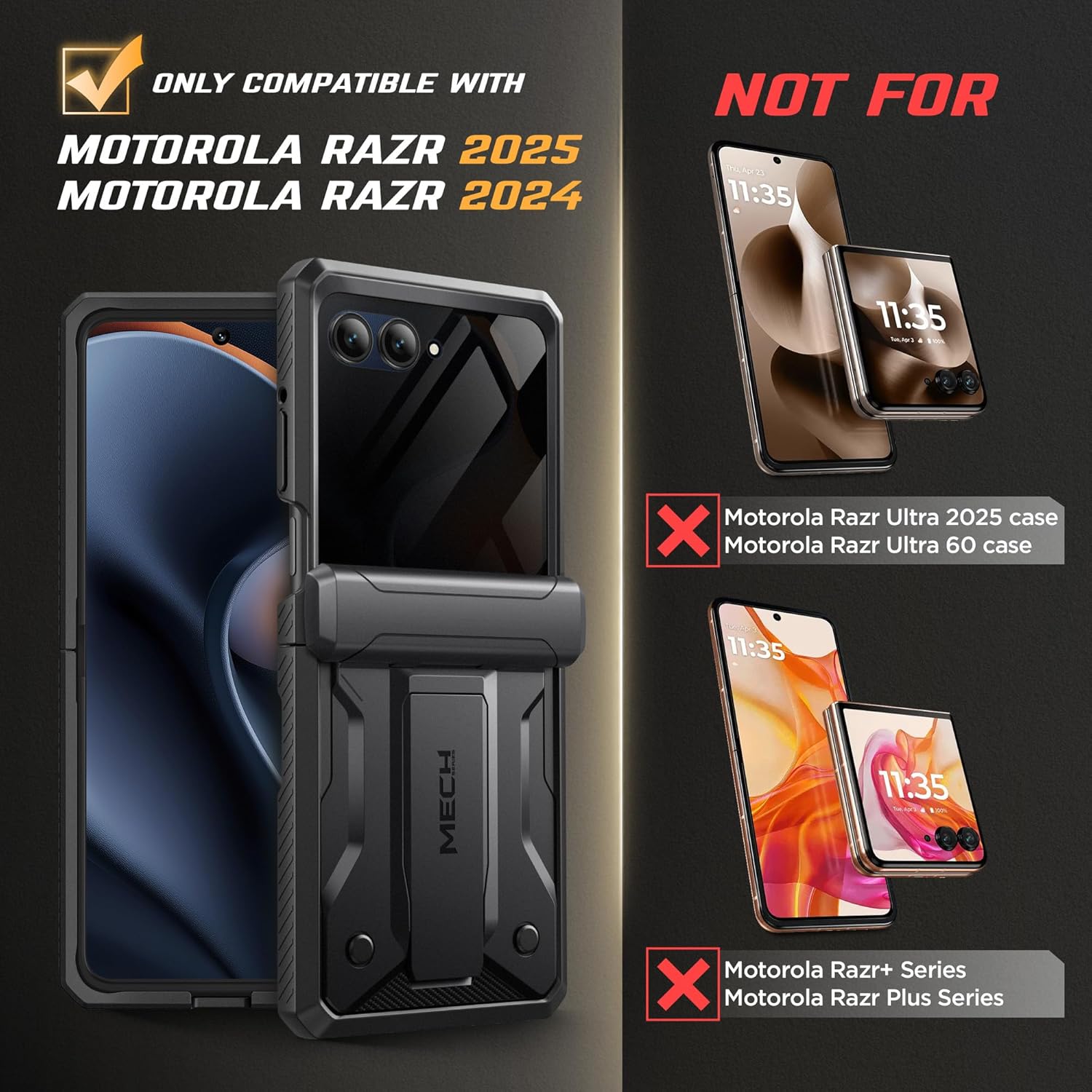 Motorola Razr Case with Privacy Screen Protector