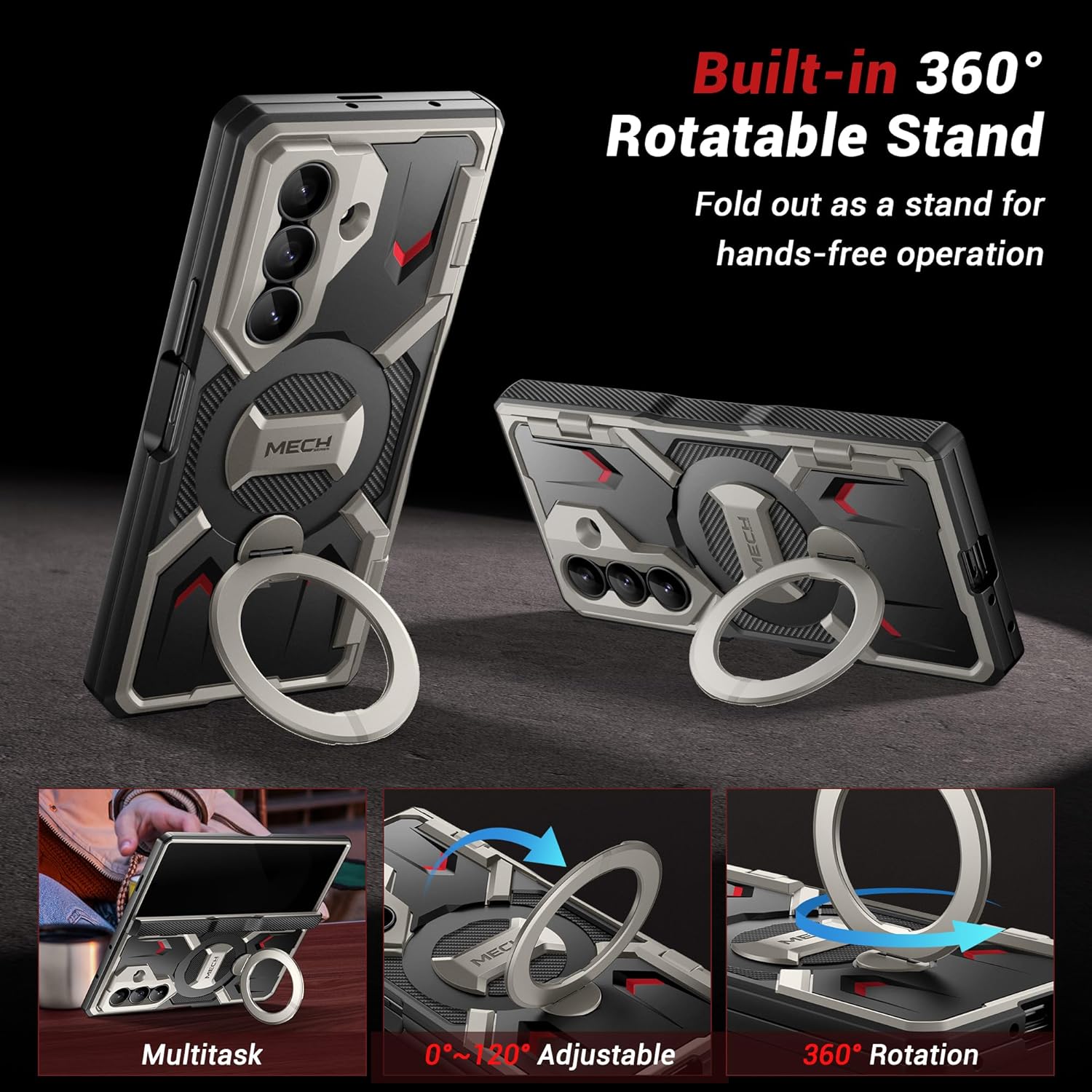 Spin Magnetic Stand for Z Fold 7 Case