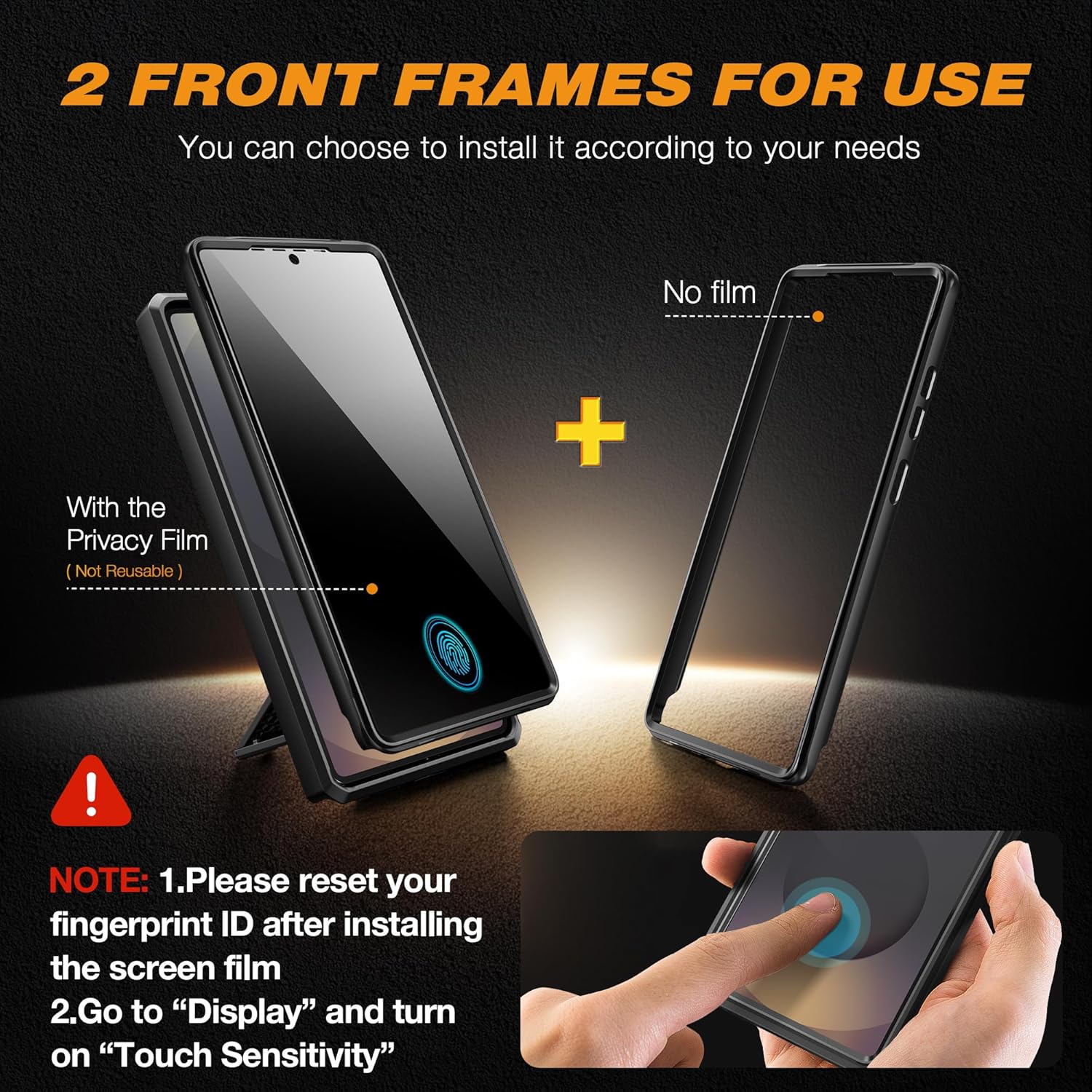 TONGATE Samsung Galaxy S25 Ultra Case with Privacy Screen Protector