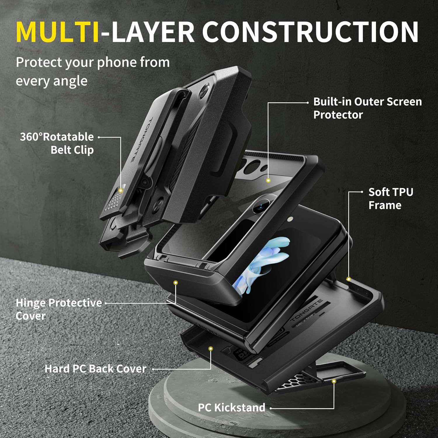 TONGATE for Z Flip 5 Case