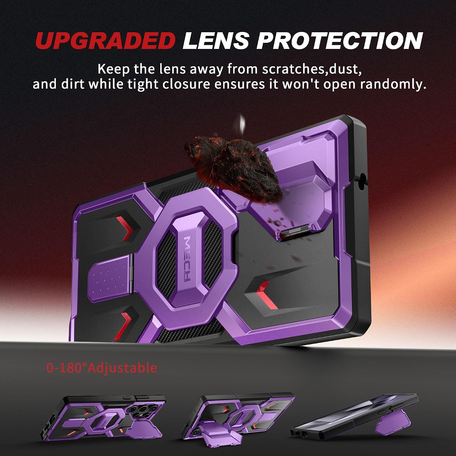 Galaxy S25 Ultra Magnetic Stand Case with Privacy Screen Protector
