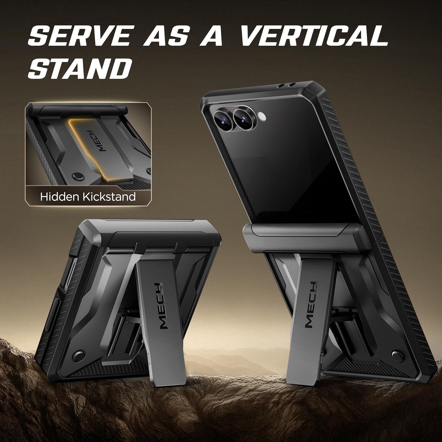 Z Flip 7 Case with Stand and Belt-Clip