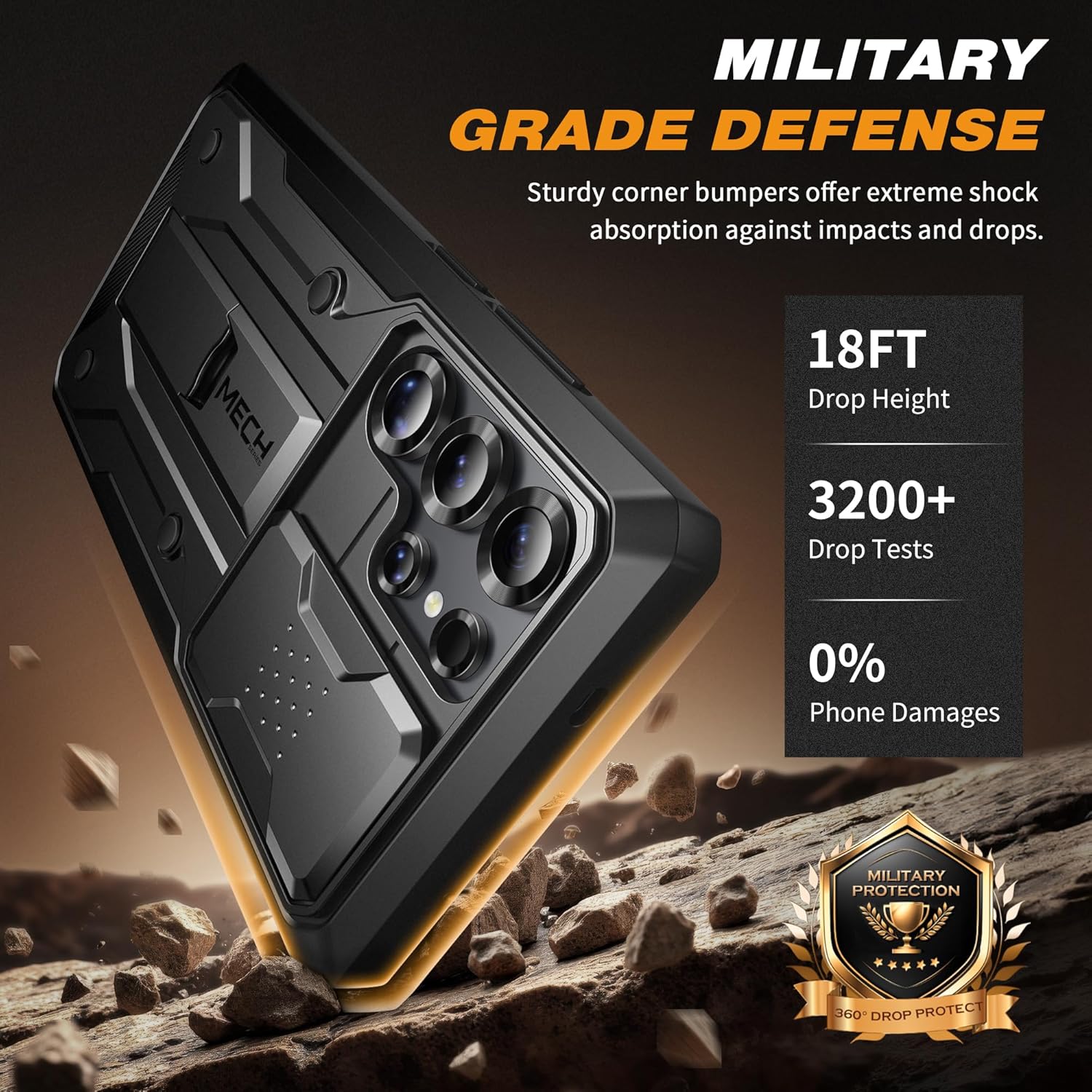 TONGATE Samsung Galaxy S25 Ultra Case with Privacy Screen Protector