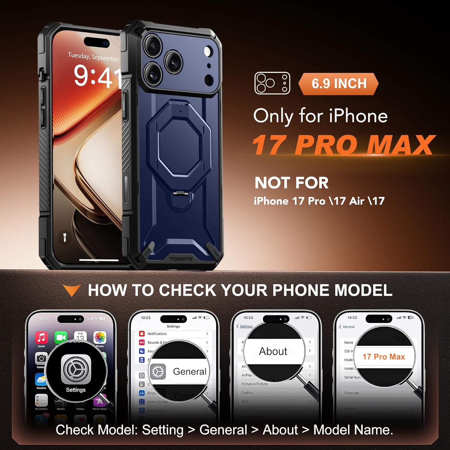 TONGATE iPhone 17 Pro Max Case