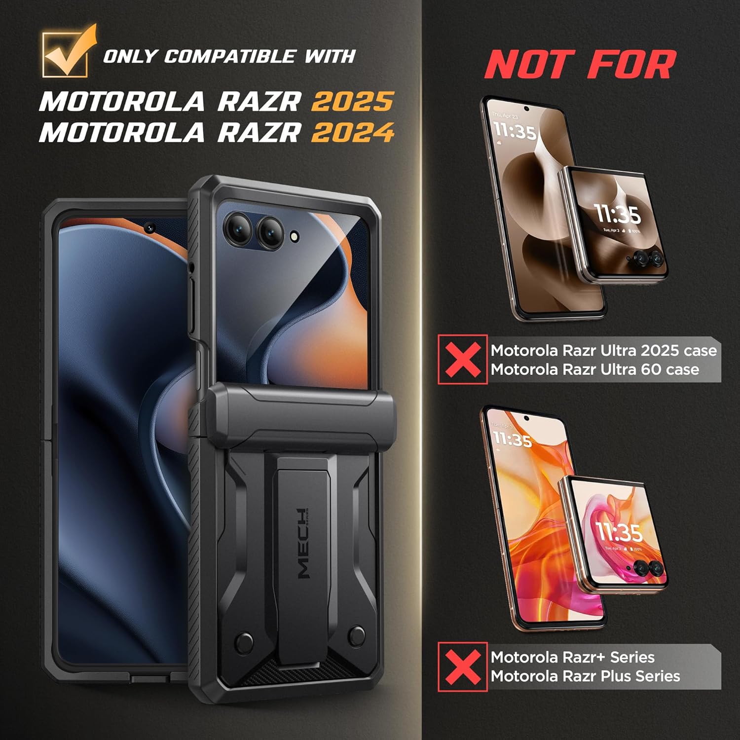 Motorola Razr Case with Stand & Belt-Clip