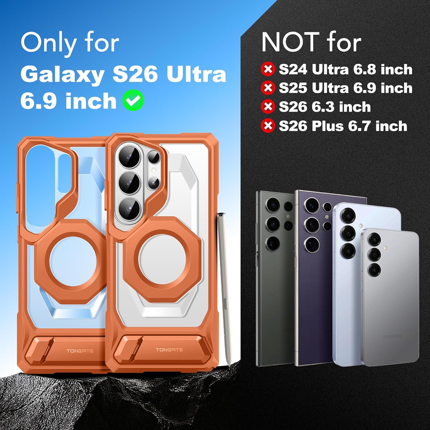 Samsung Galaxy S26 Ultra Case with Aluminum Alloy Kickstand