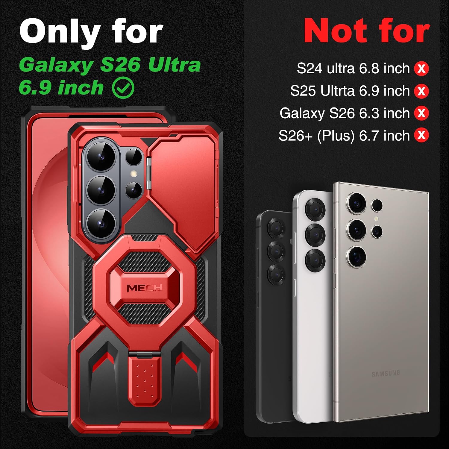 TONGATE Magnetic Stand for Samsung Galaxy S26 Ultra Case