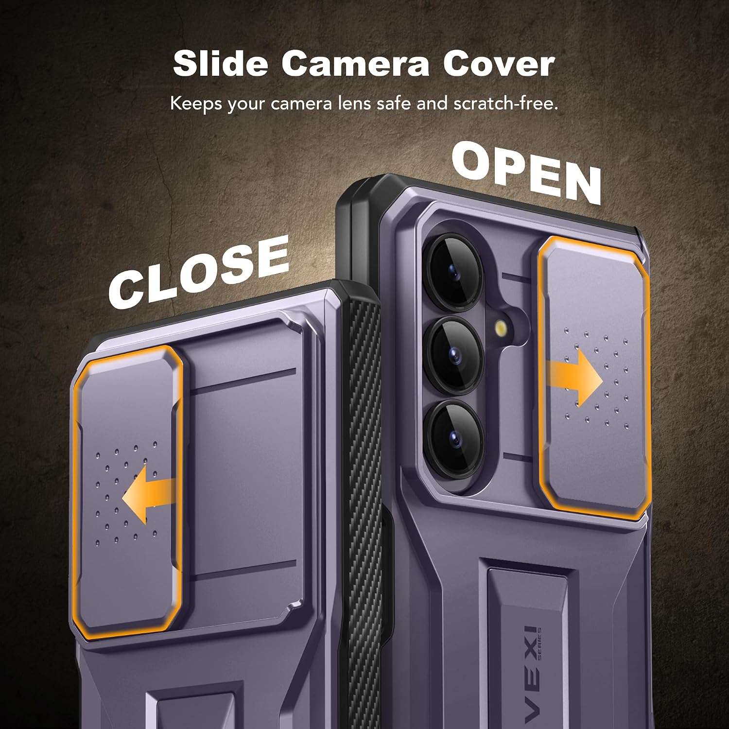 Galaxy Z Fold 8 Slide Camera Cover Case with Stand, Belt Clip & 2 Privacy Screen Protector