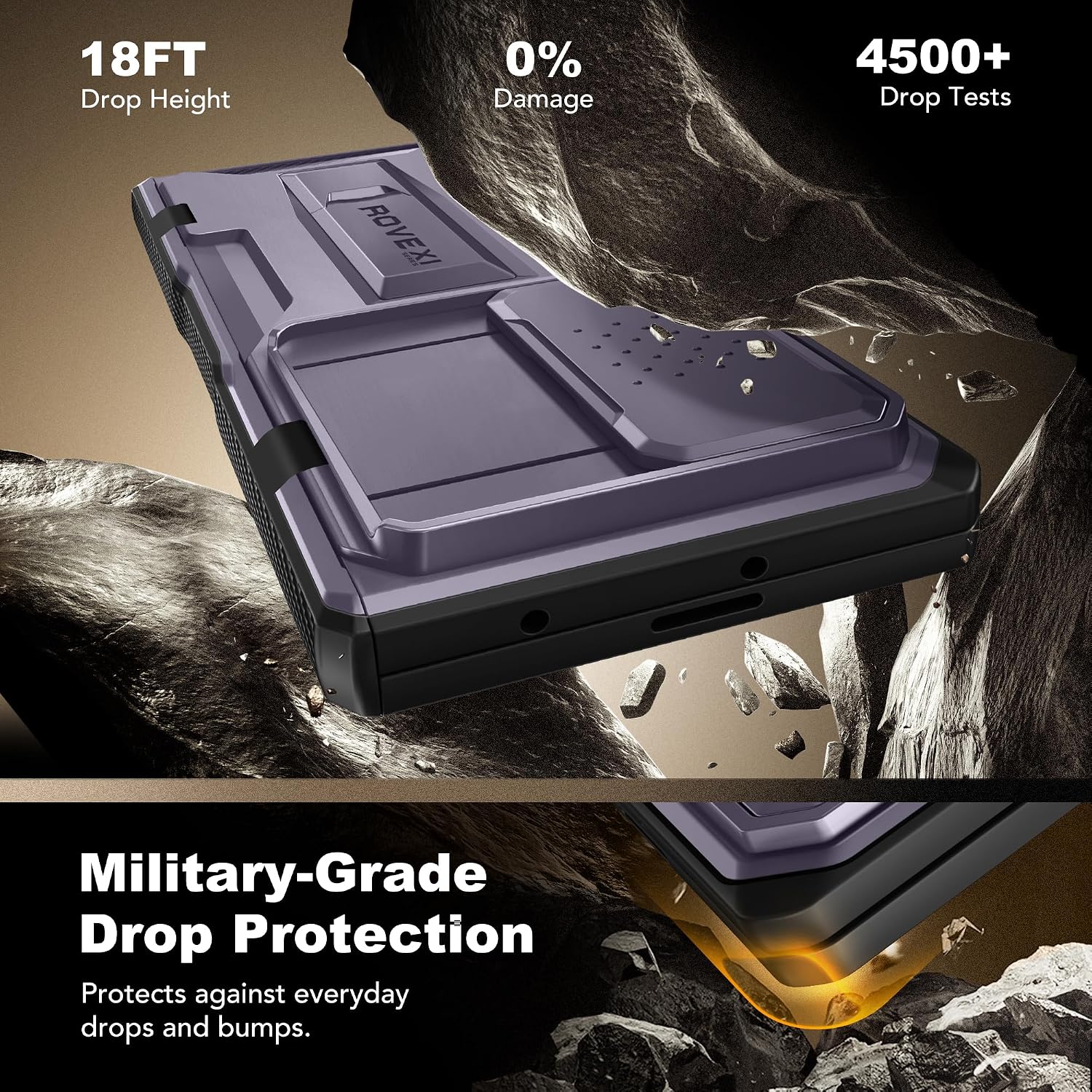 Galaxy Z Fold 8 Slide Camera Cover Case with Stand, Belt Clip & 2 Privacy Screen Protector