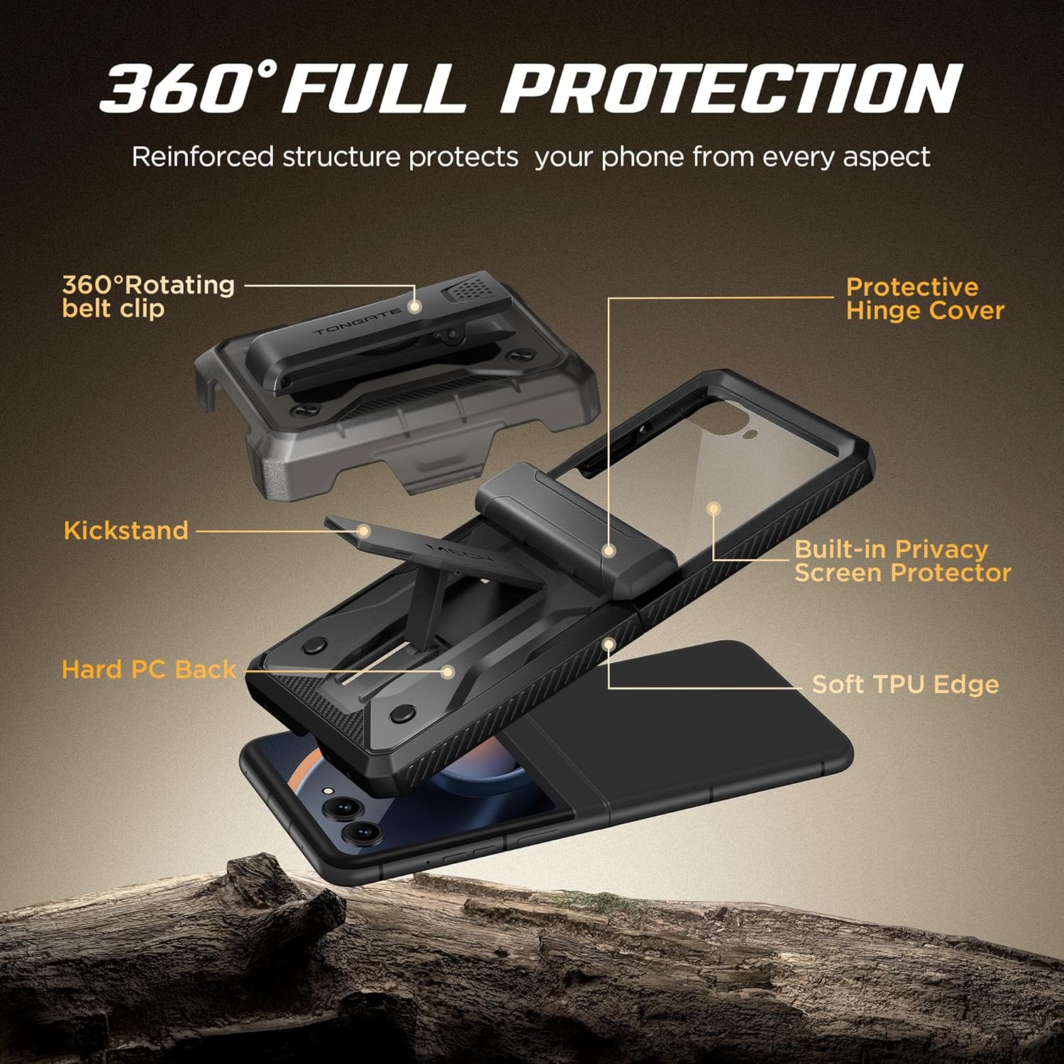 Motorola Razr Case with Stand & Belt-Clip