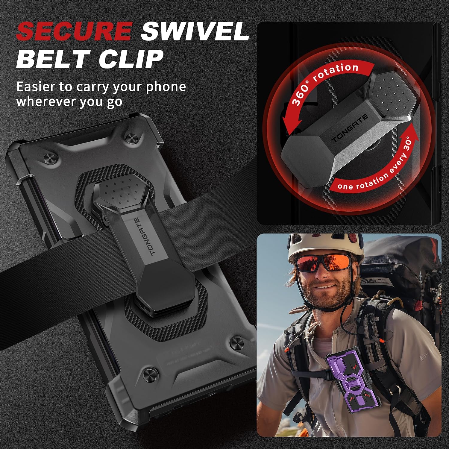 Galaxy S25 Ultra Magnetic Stand Case with Belt Clip & Privacy Screen Protector