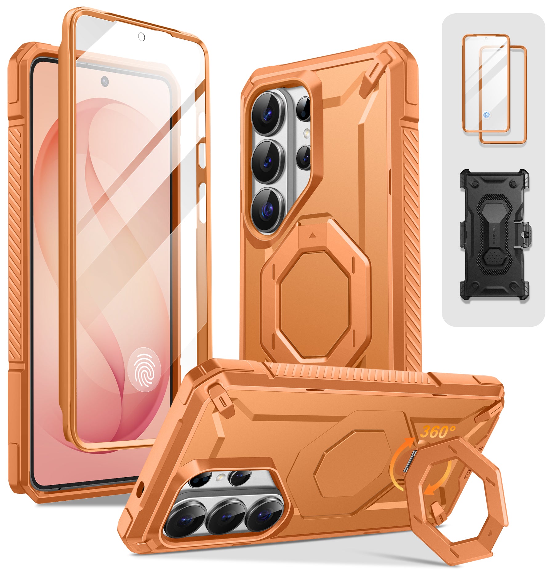 Samsung S26 Ultra Case with 360° Spin Magnetic Stand