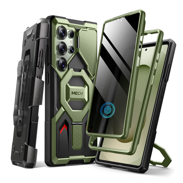 Galaxy S25 Ultra Magnetic Stand Case with Belt Clip & Privacy Screen P