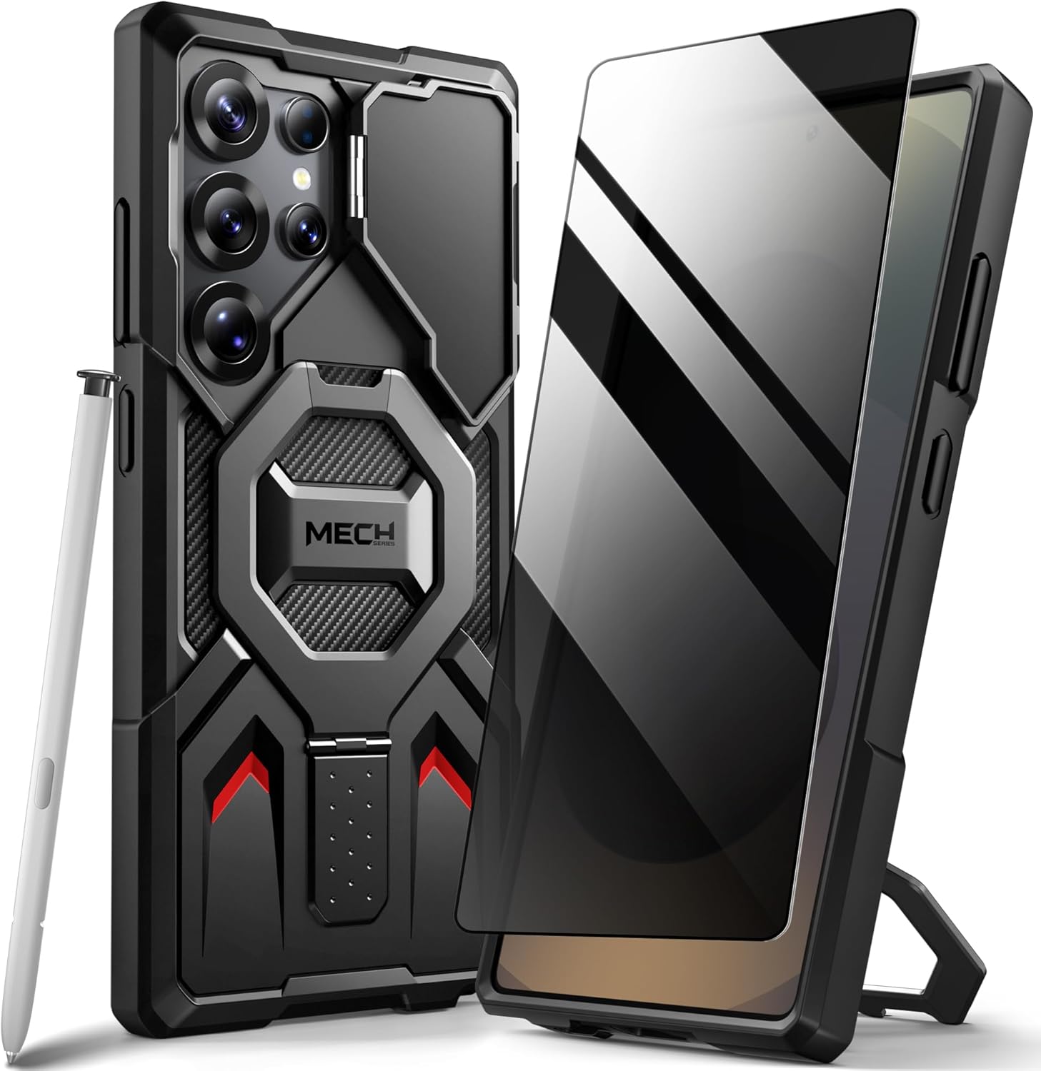 Samsung S25 Ultra Magnetic Case with Privacy Screen Protector Black